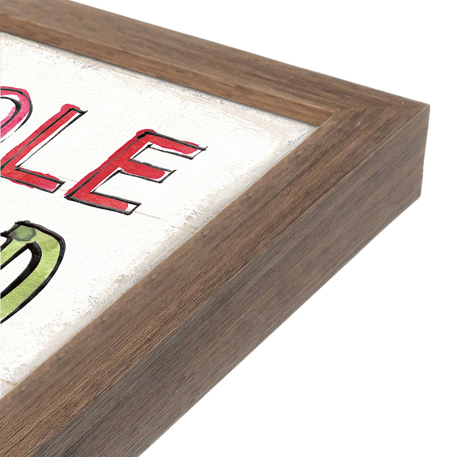 [Color:Walnut], Picture of art in a Walnut frame at an angle