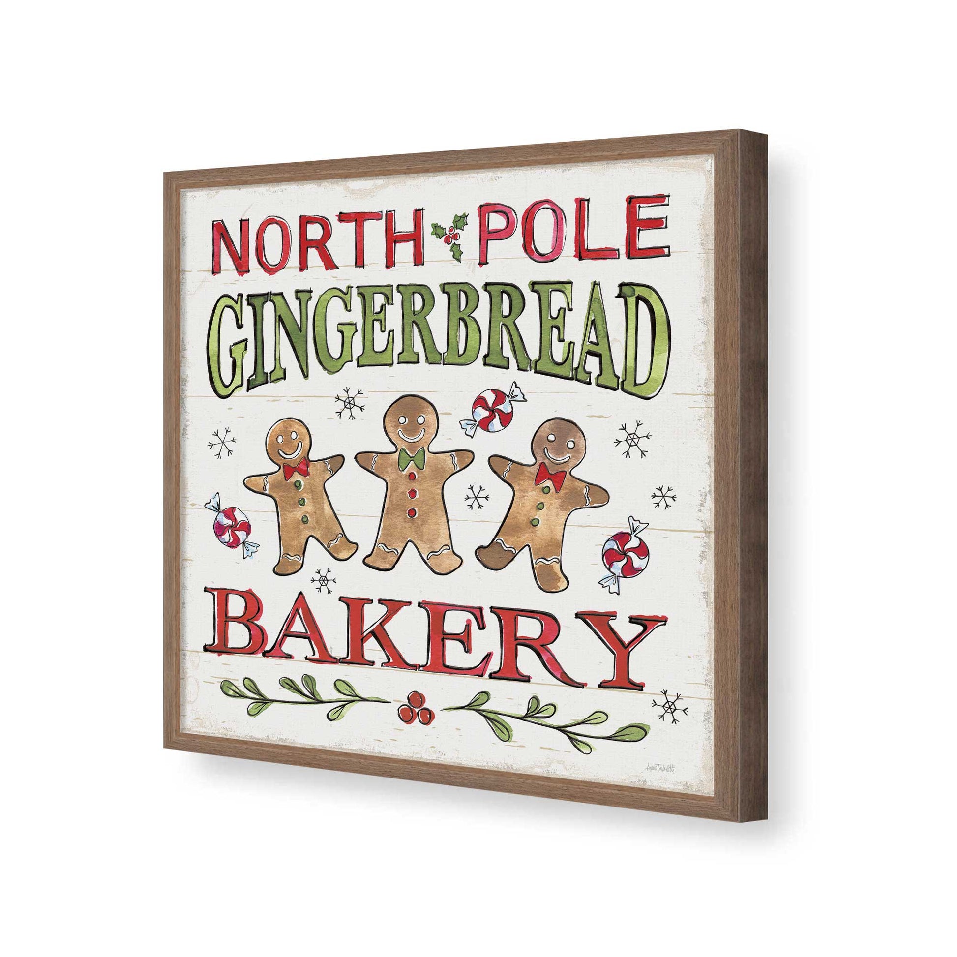 [Color:Walnut], Picture of art in a Walnut frame of the corner