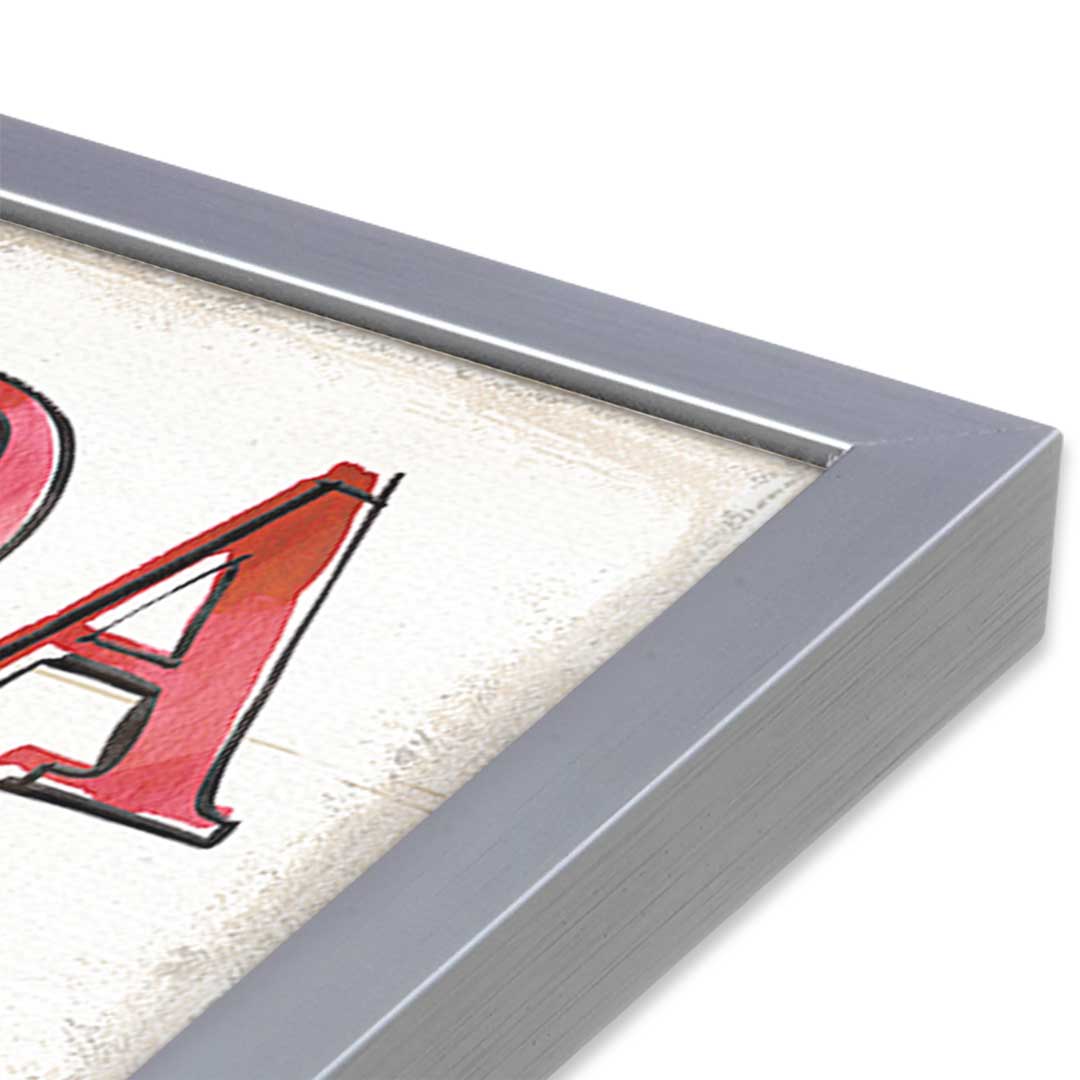 [Color:Polished Chrome], Picture of art in a Polished Chrome frame at an angle