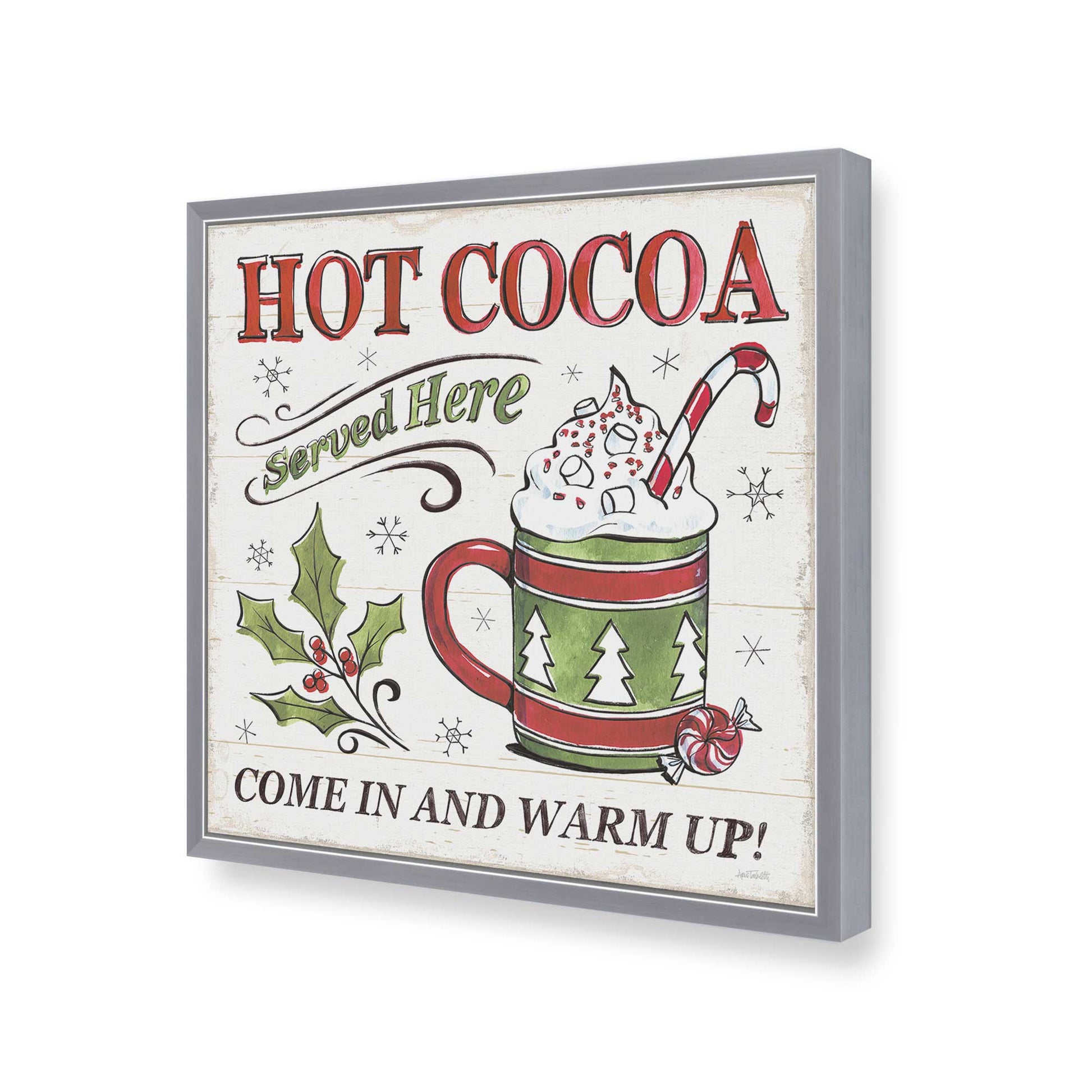 [Color:Polished Chrome], Picture of art in a Polished Chrome frame of the corner