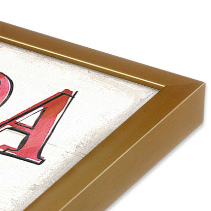 [Color:Polished Gold], Picture of art in a Polished Gold frame at an angle