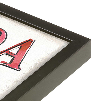 [Color:Satin Black], Picture of art in a Satin Black frame at an angle