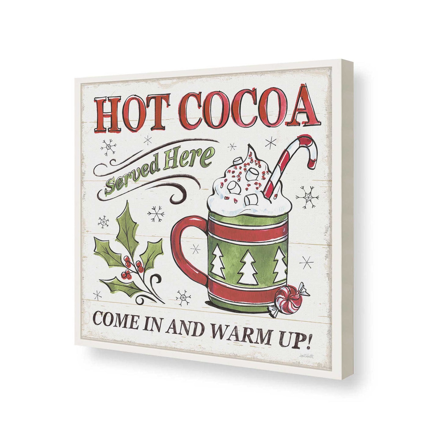 [Color:Opaque White], Picture of art in a Opaque White frame of the corner