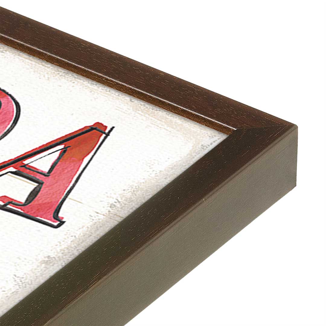 [Color:Espresso], Picture of art in a Espresso frame at an angle