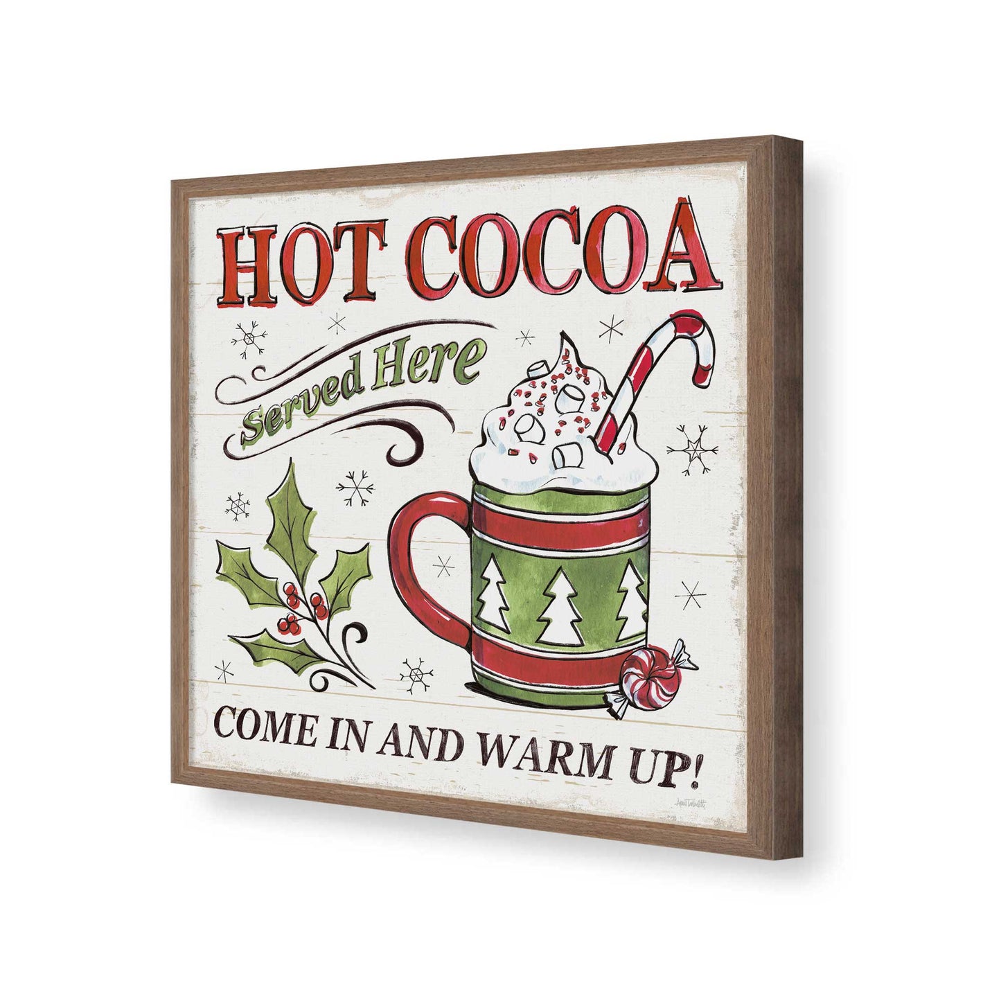 [Color:Walnut], Picture of art in a Walnut frame of the corner