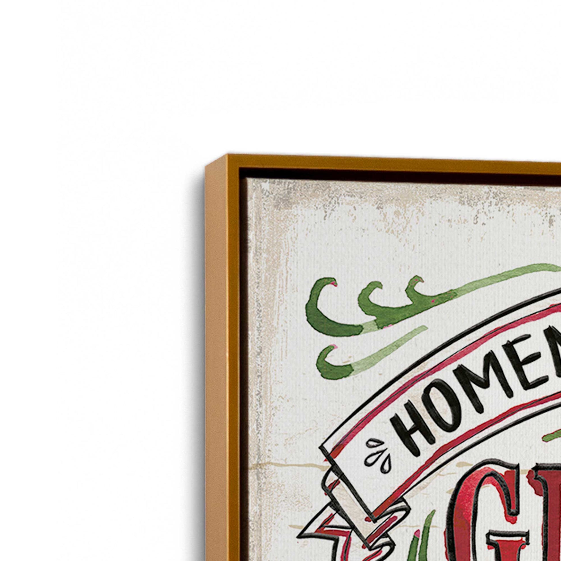 [Color:Polished Gold], Picture of art in a Polished Gold frame at an angle