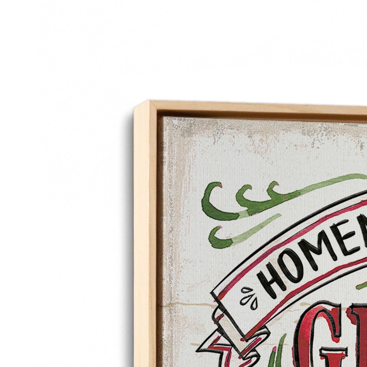 [Color:American Maple], Picture of art in a American Maple frame at an angle