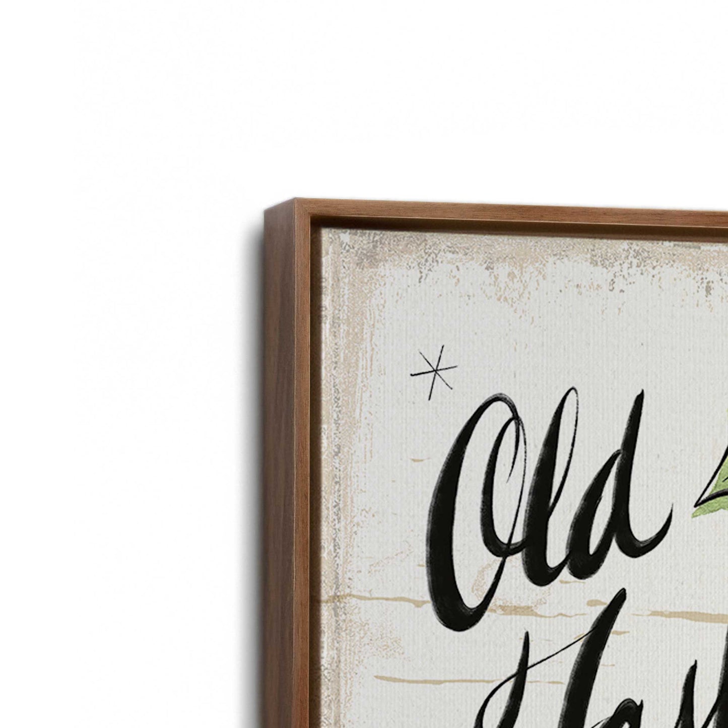 [Color:Walnut], Picture of art in a Walnut frame at an angle