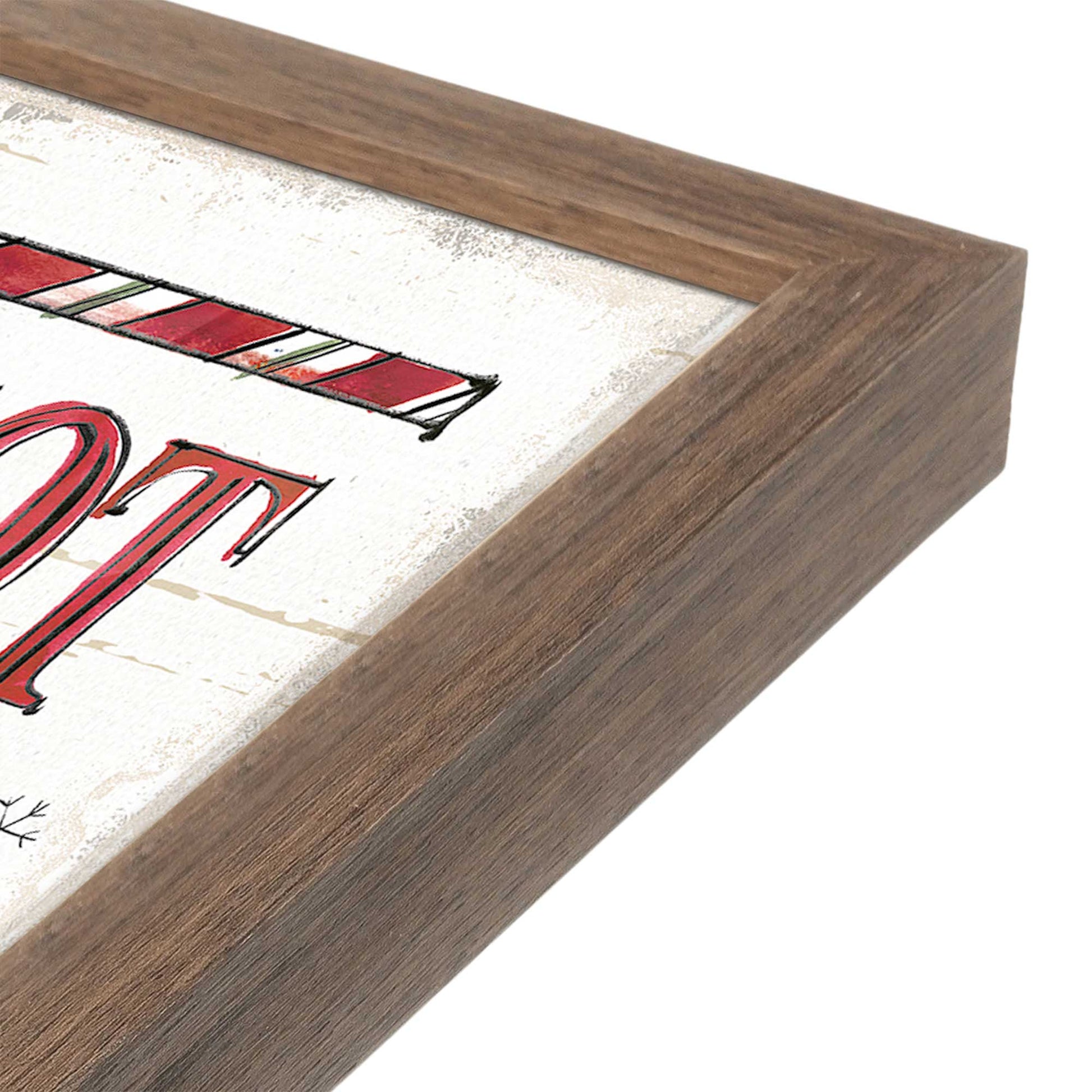 [Color:Walnut], Picture of art in a Walnut frame at an angle