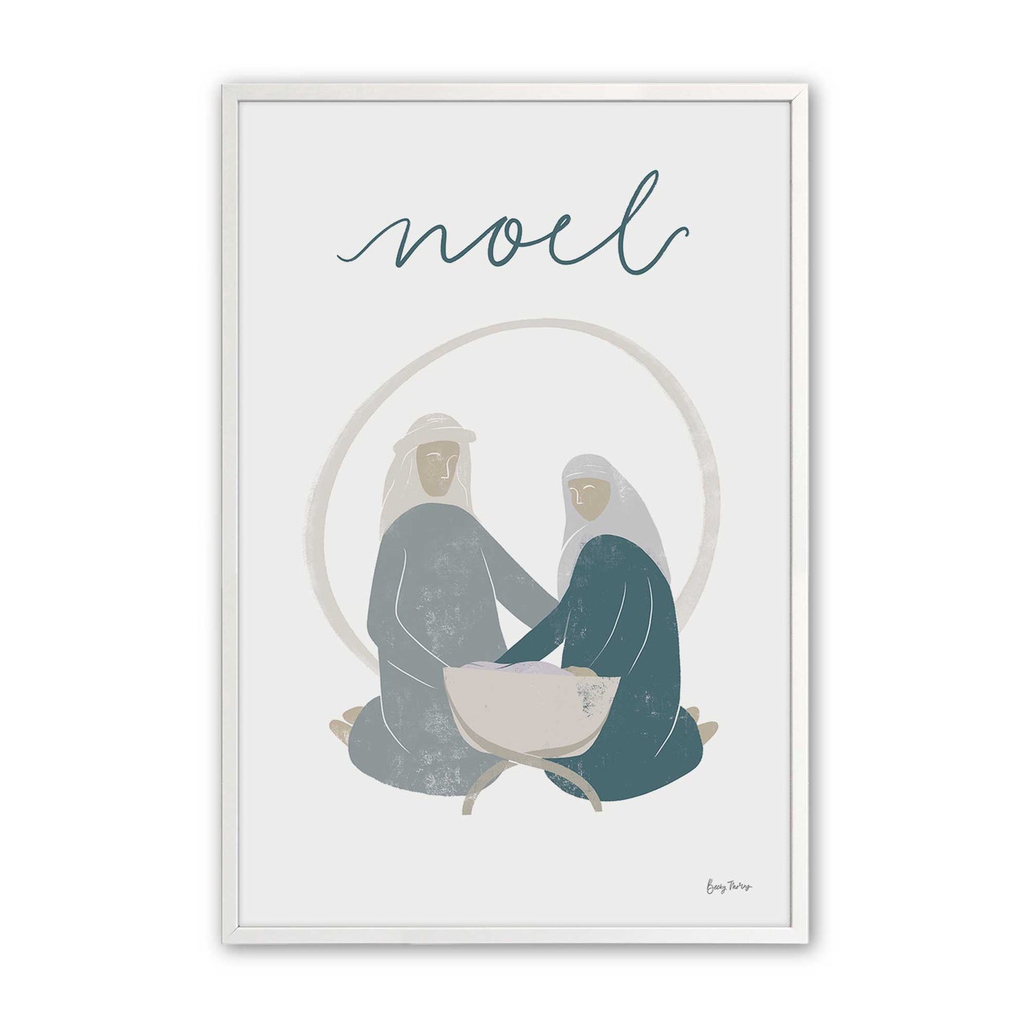 [Color:Opaque White], Picture of art in an Opaque White frame