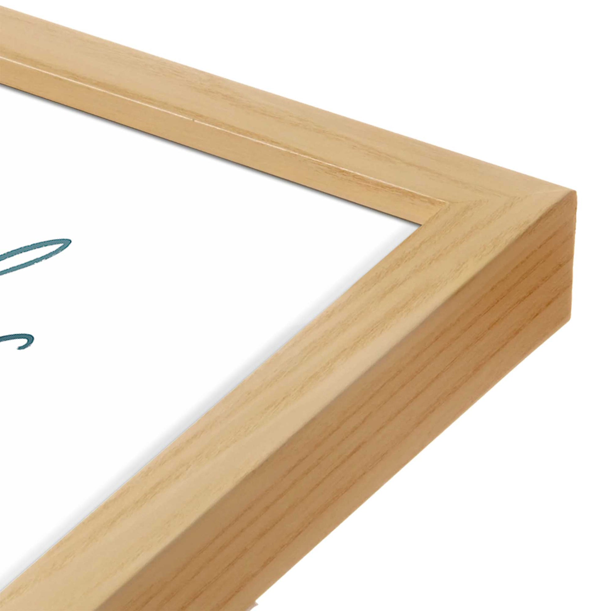 [Color:American Maple], Picture of art in a American Maple frame at an angle