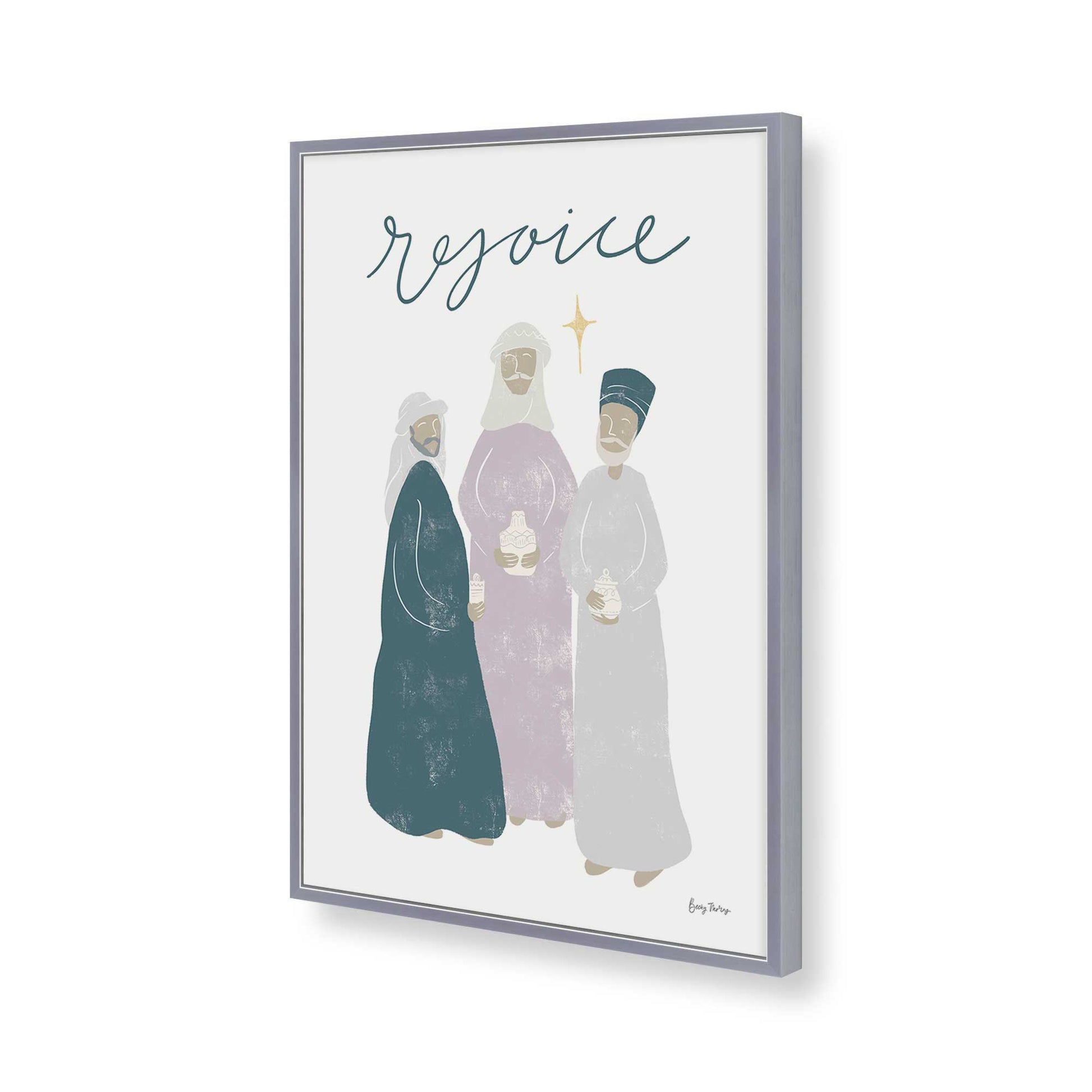 [Color:Polished Chrome], Picture of art in a Polished Chrome frame of the corner