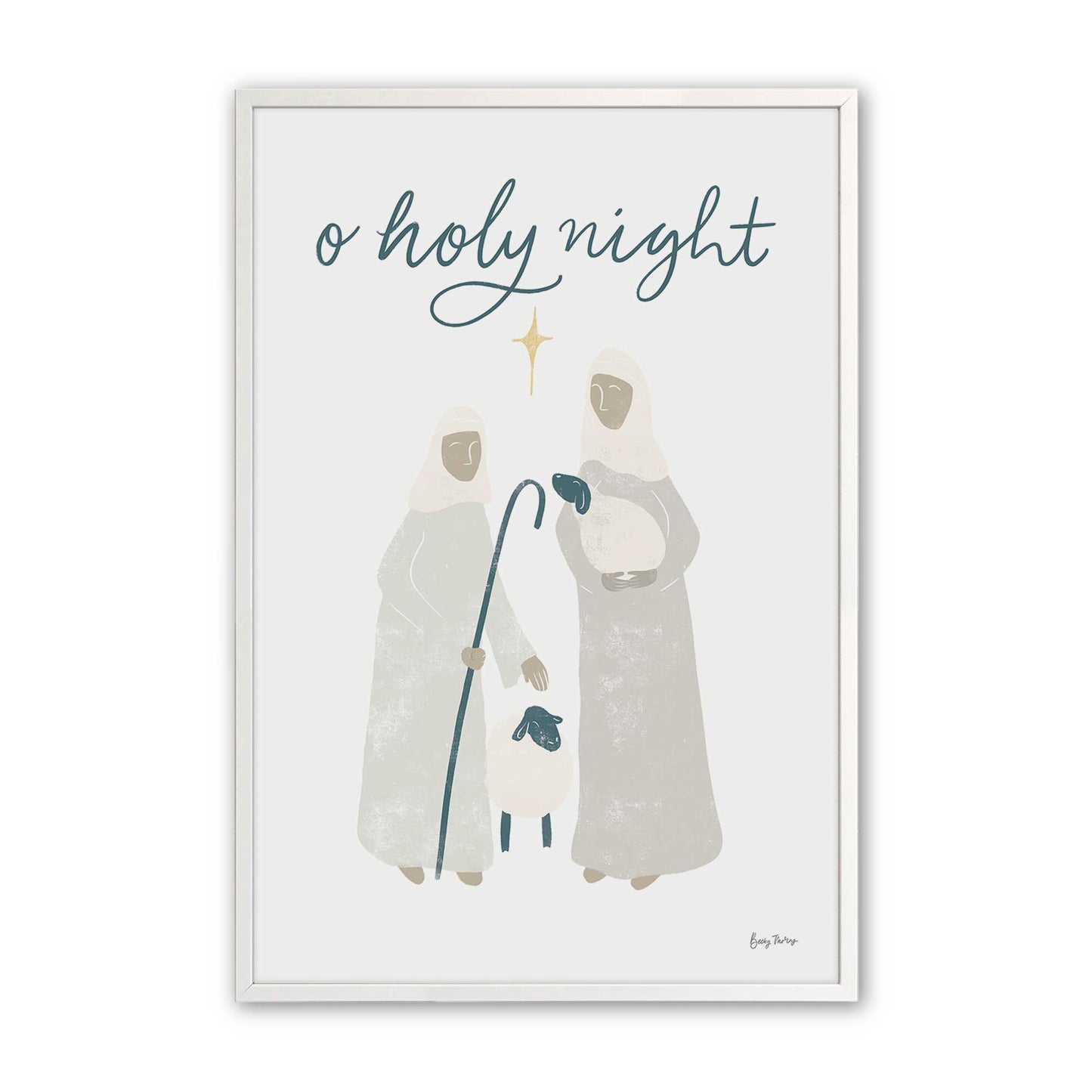 [Color:Opaque White], Picture of art in a Opaque White frame