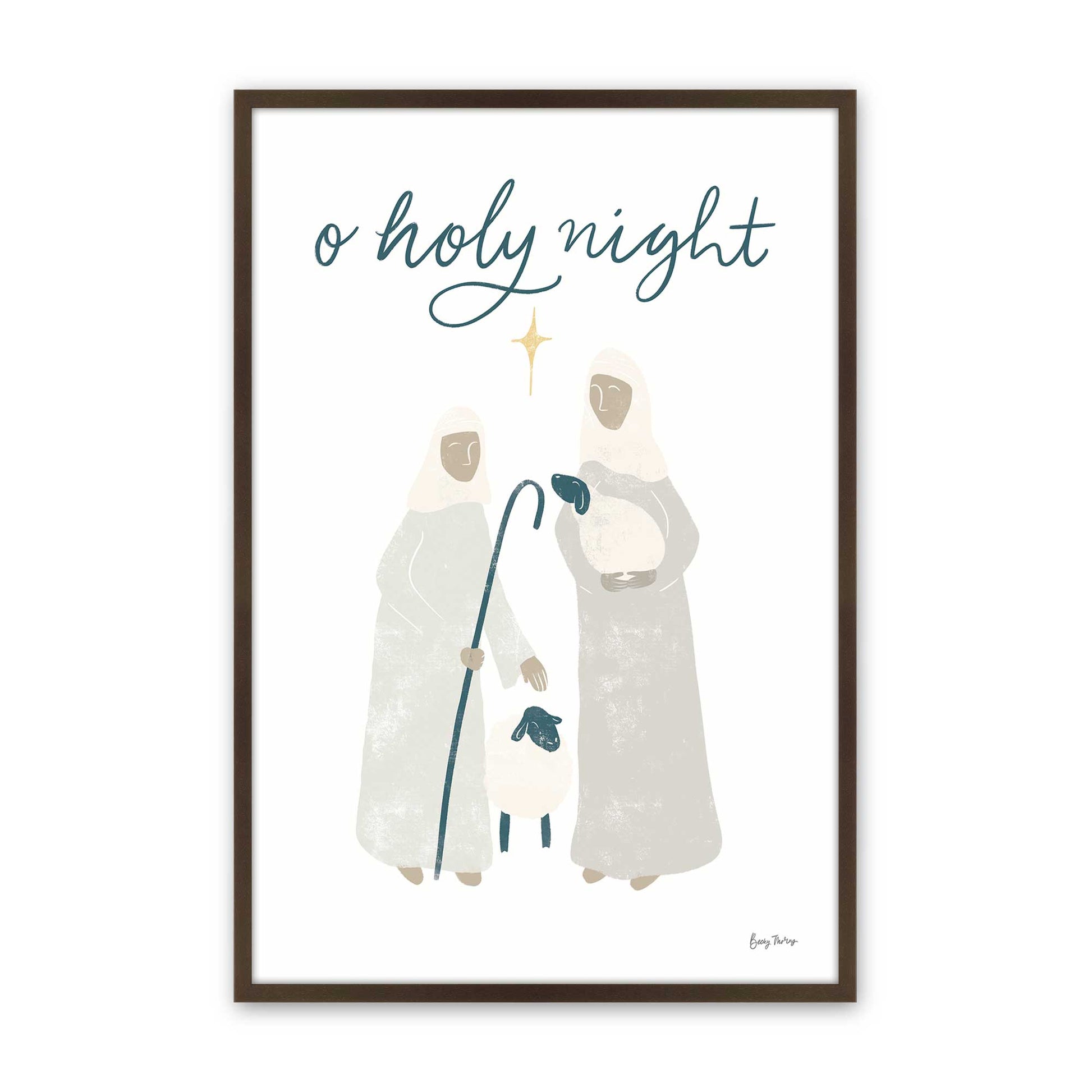 [Color:Belvinder Brown], Picture of art in a Belvinder Brown frame