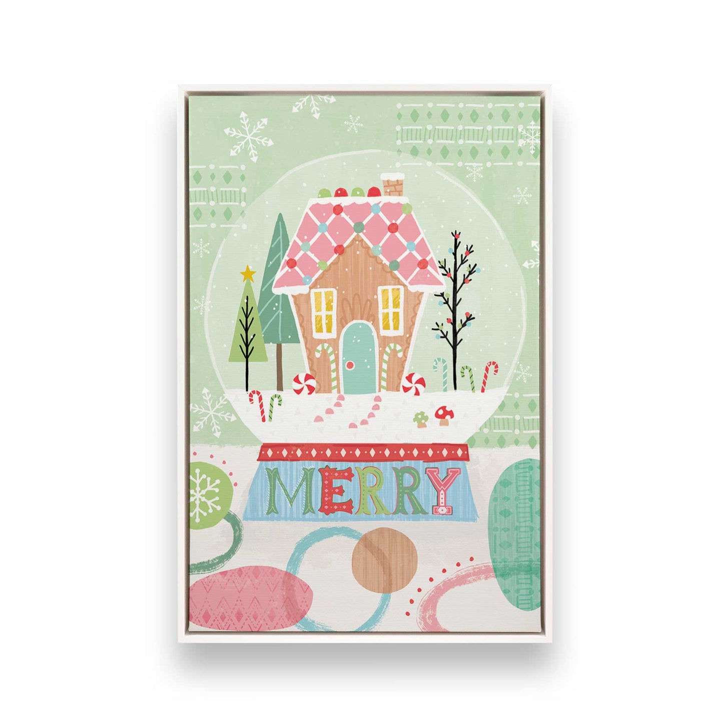 [Color:Opaque White], Picture of art in a White frame