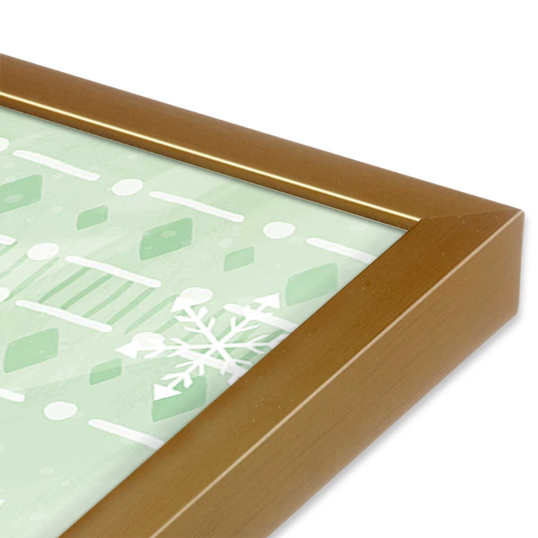 [Color:Polished Gold], Picture of art in a Polished Gold frame at an angle