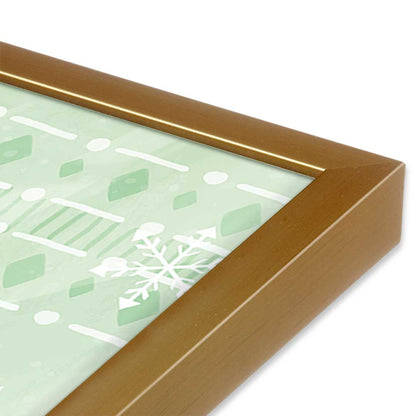 [Color:Polished Gold], Picture of art in a Polished Gold frame at an angle