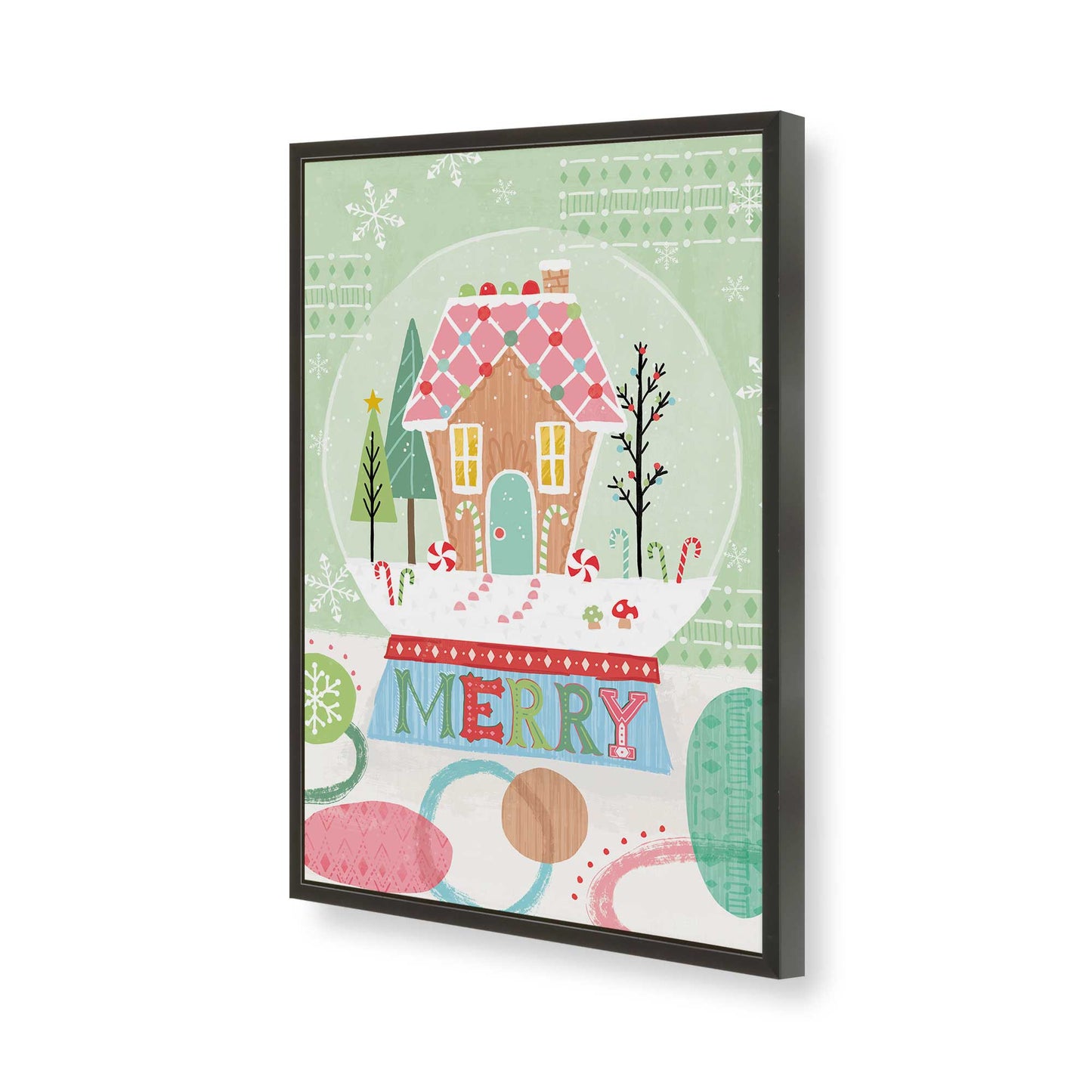 [Color:Satin Black], Picture of art in a Satin Black frame of the corner