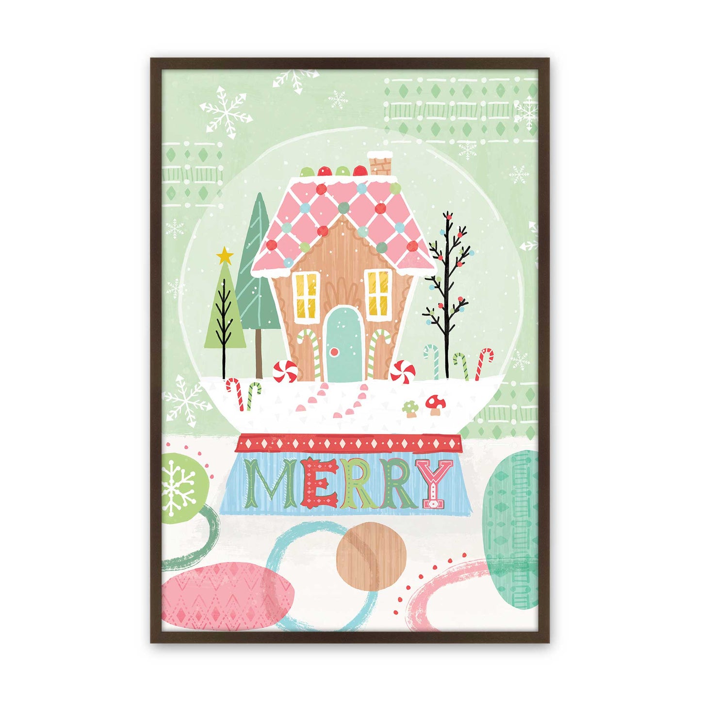 [Color:Brown], Picture of art in a Brown frame