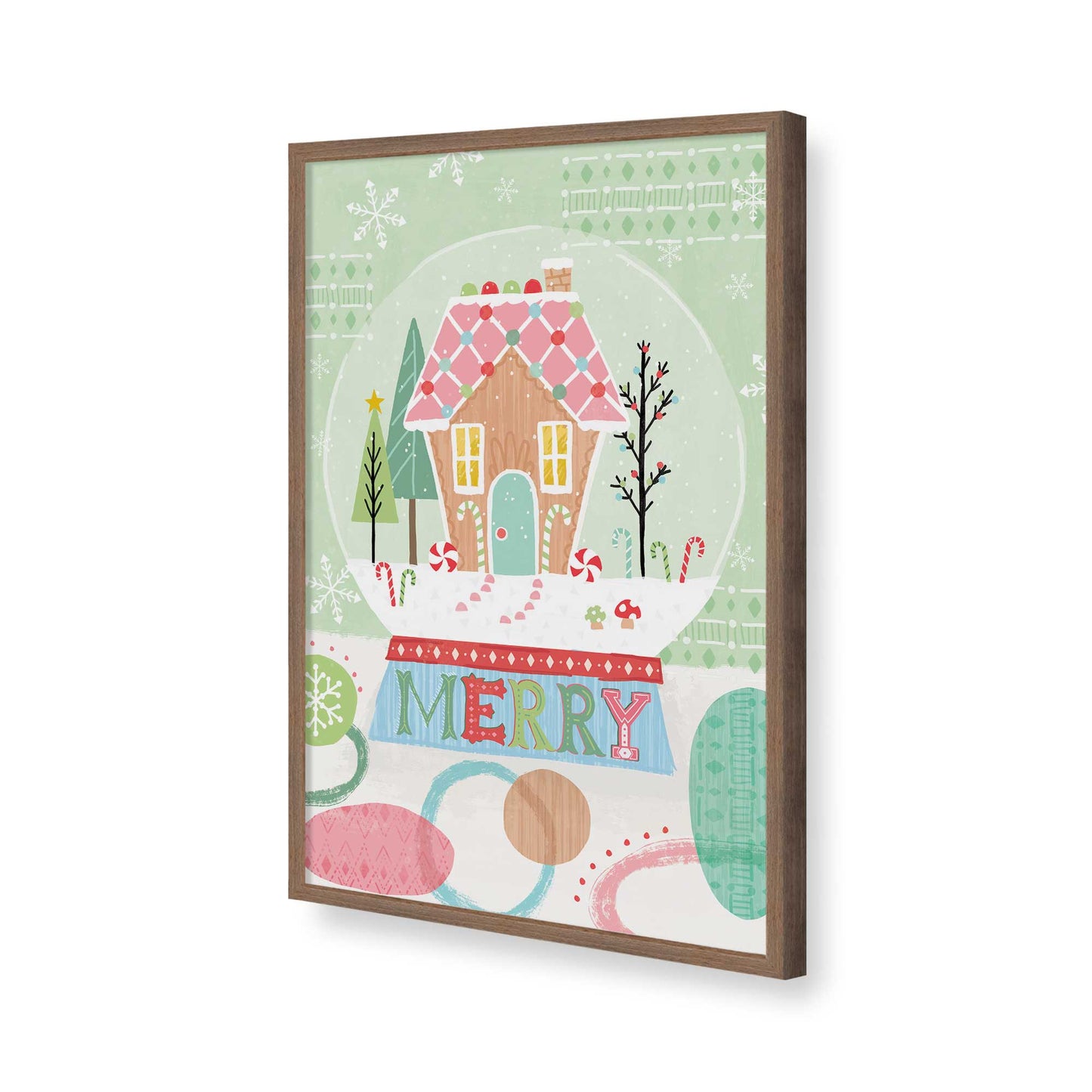 [Color:Walnut], Picture of art in a Walnut frame of the corner