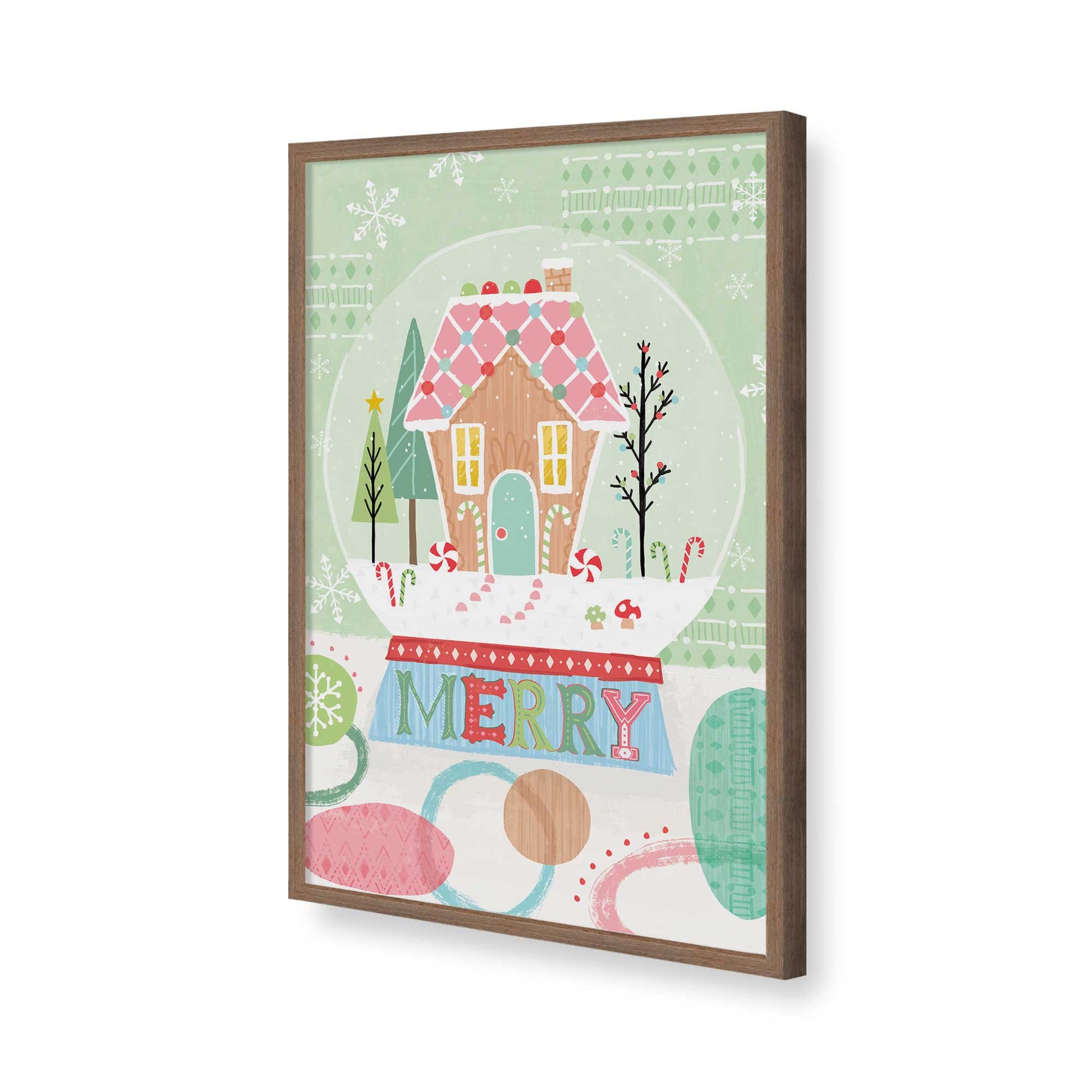 [Color:Walnut], Picture of art in a Walnut frame of the corner