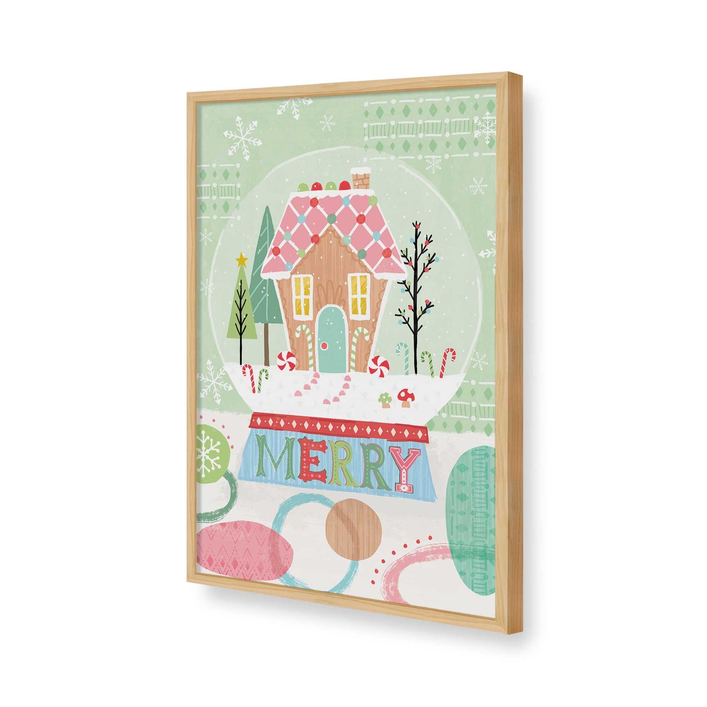 [Color:American Maple], Picture of art in a American Maple frame of the corner