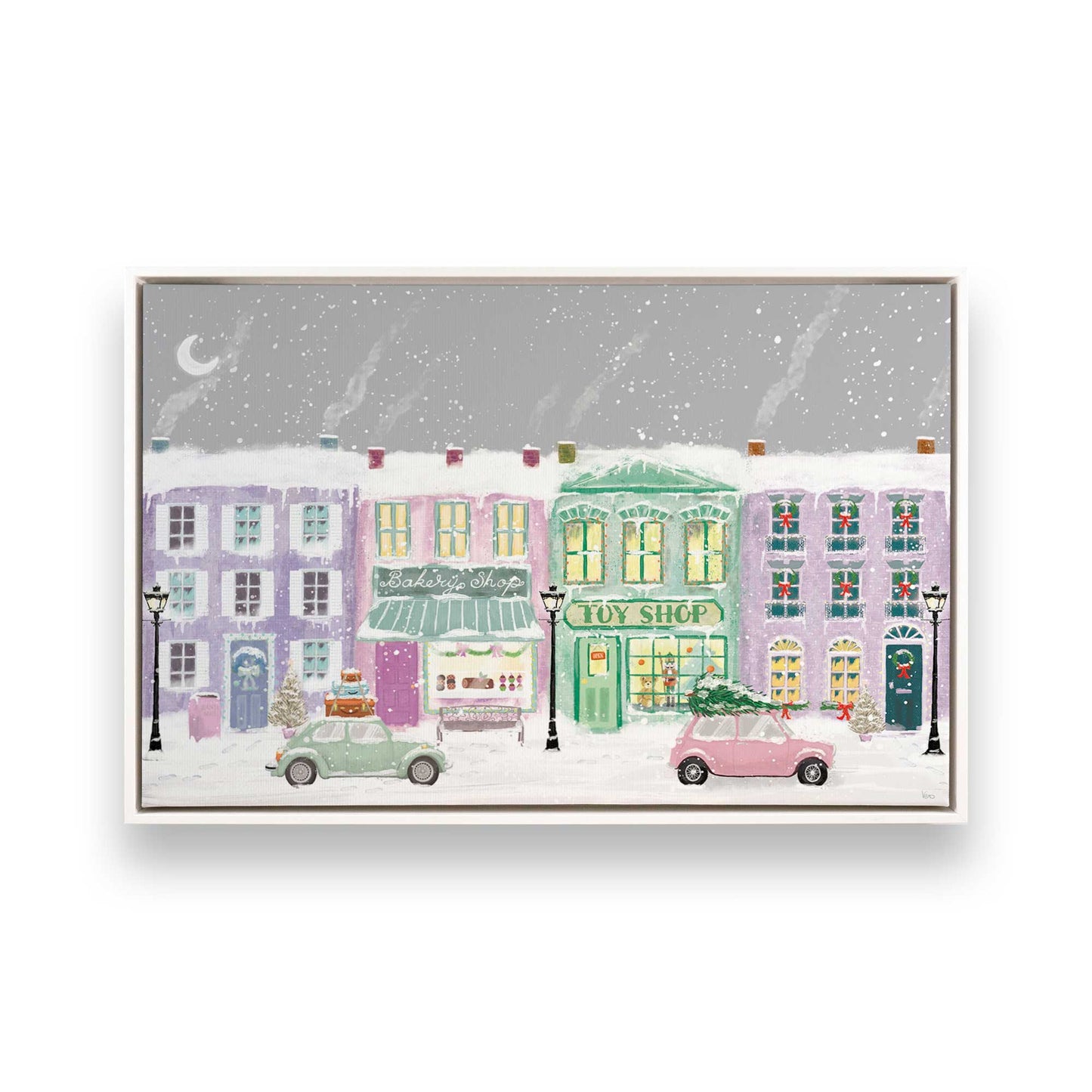 [Color:Opaque White], Picture of art in a White frame