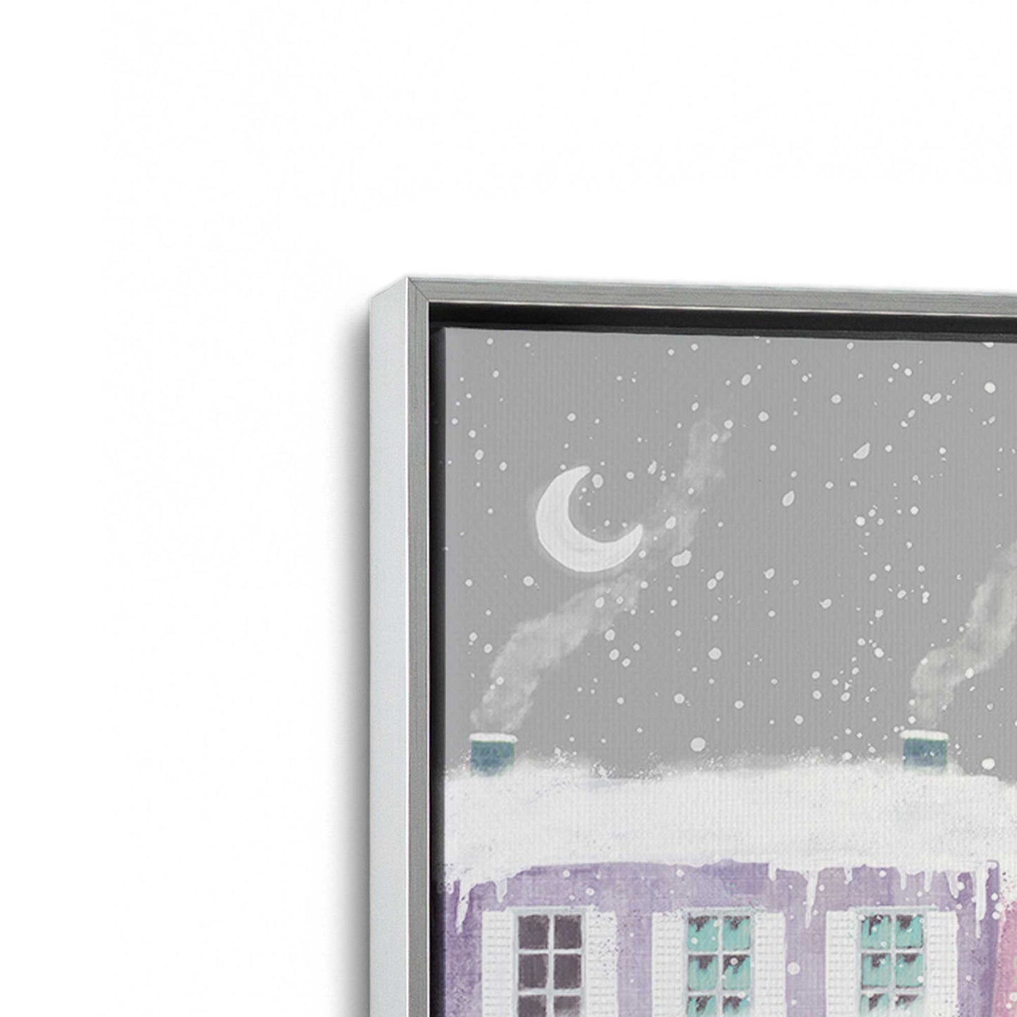 [Color:Polished Chrome], Picture of art in a Polished Chrome frame at an angle