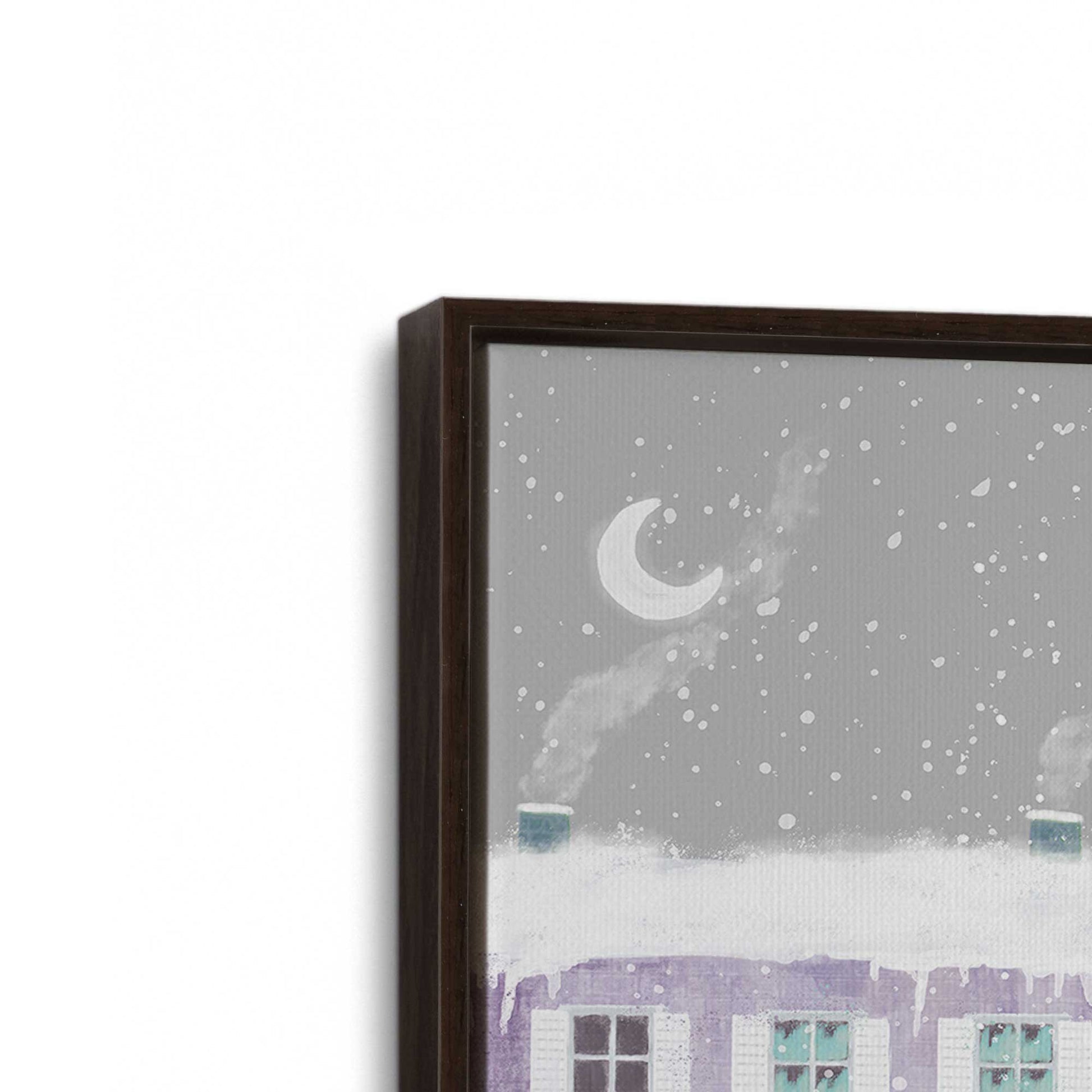 [Color:Espresso], Picture of art in a Espresso frame at an angle