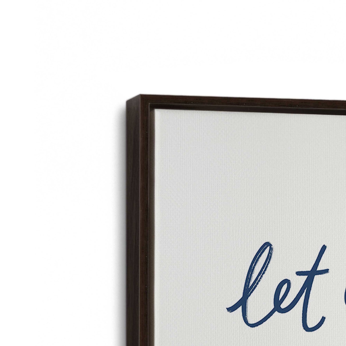 [Color:Espresso], Picture of art in a Espresso frame at an angle