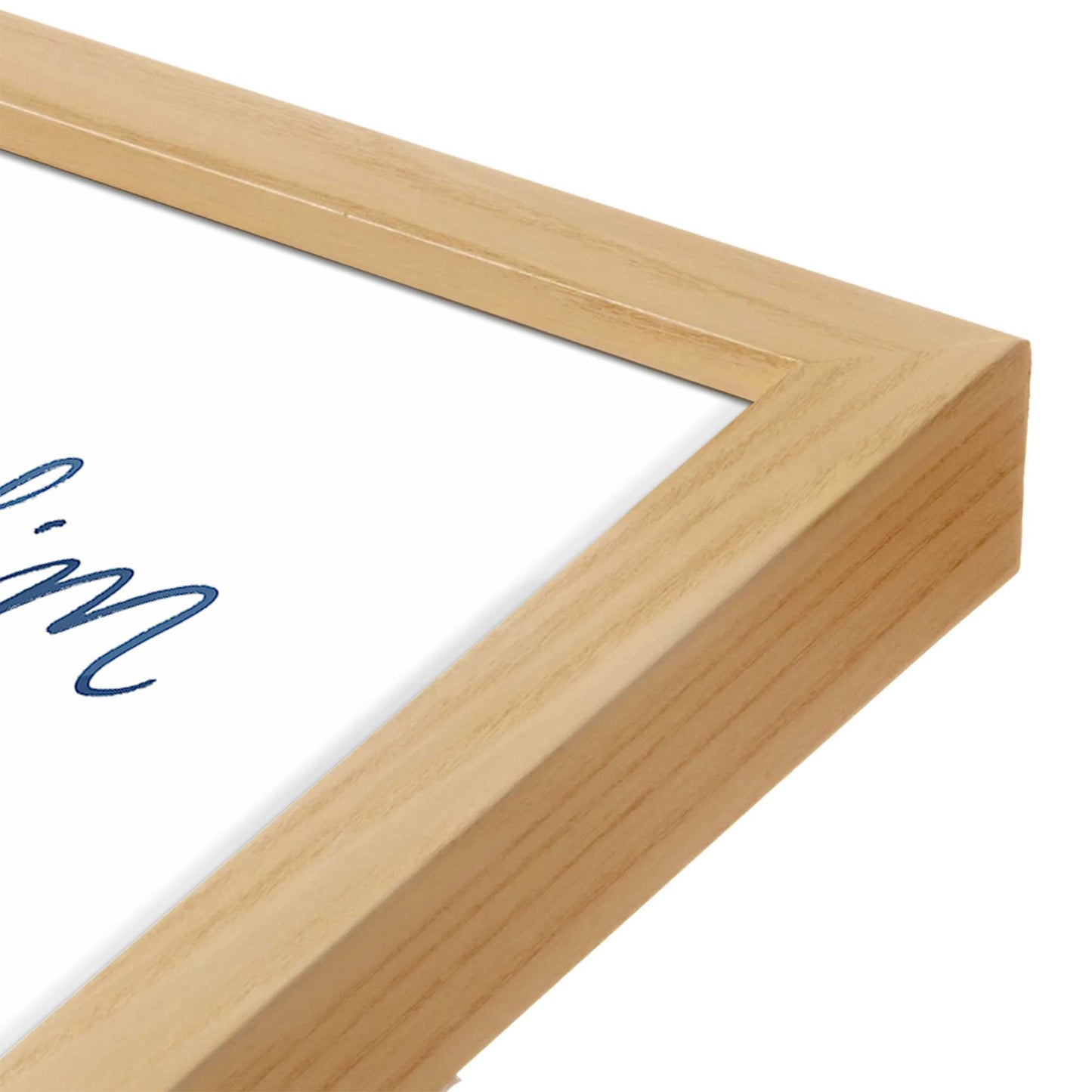 [Color:American Maple], Picture of art in a American Maple frame at an angle