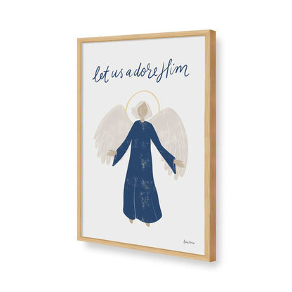 [Color:American Maple], Picture of art in a American Maple frame of the corner