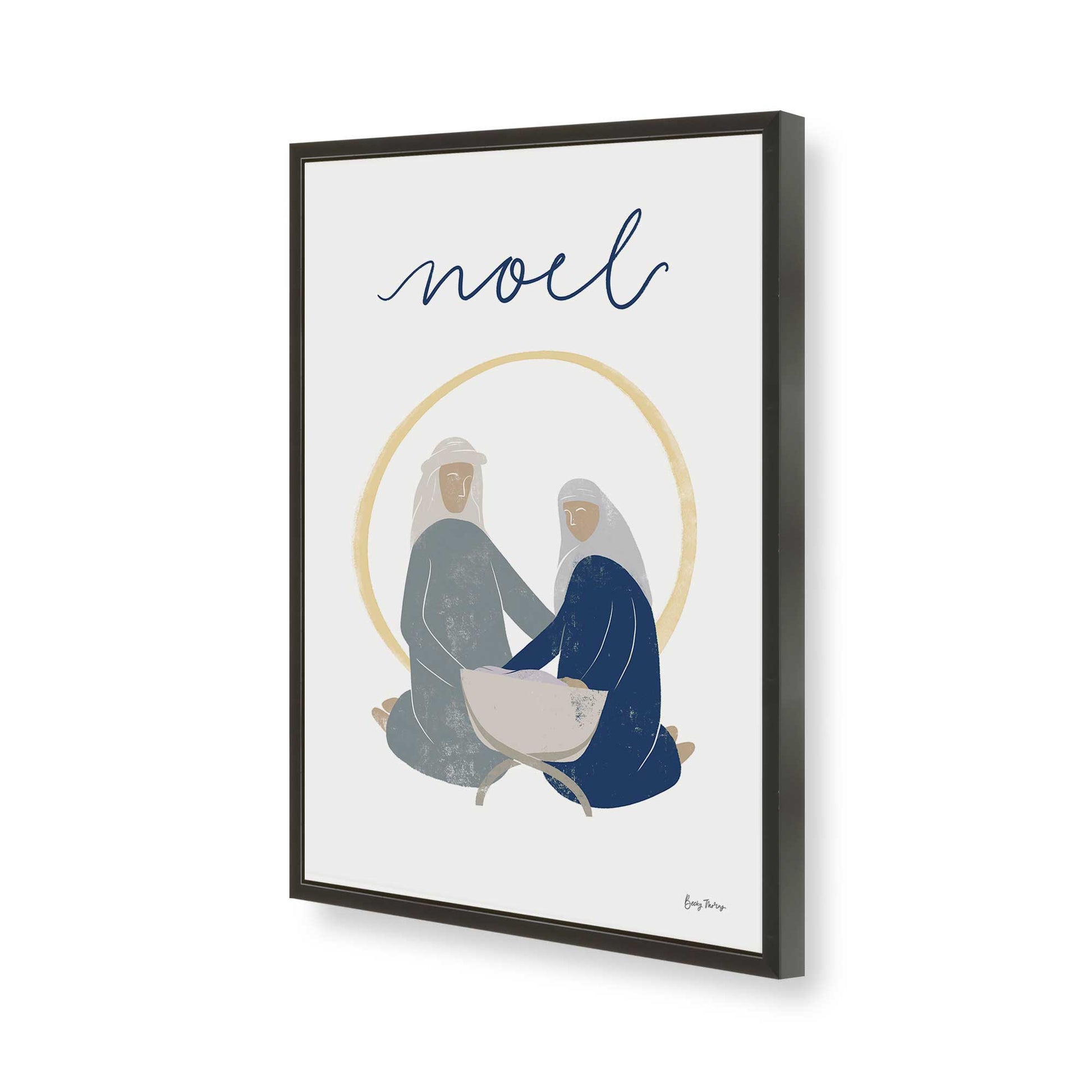 [Color:Satin Black], Picture of art in a Satin Black frame of the corner