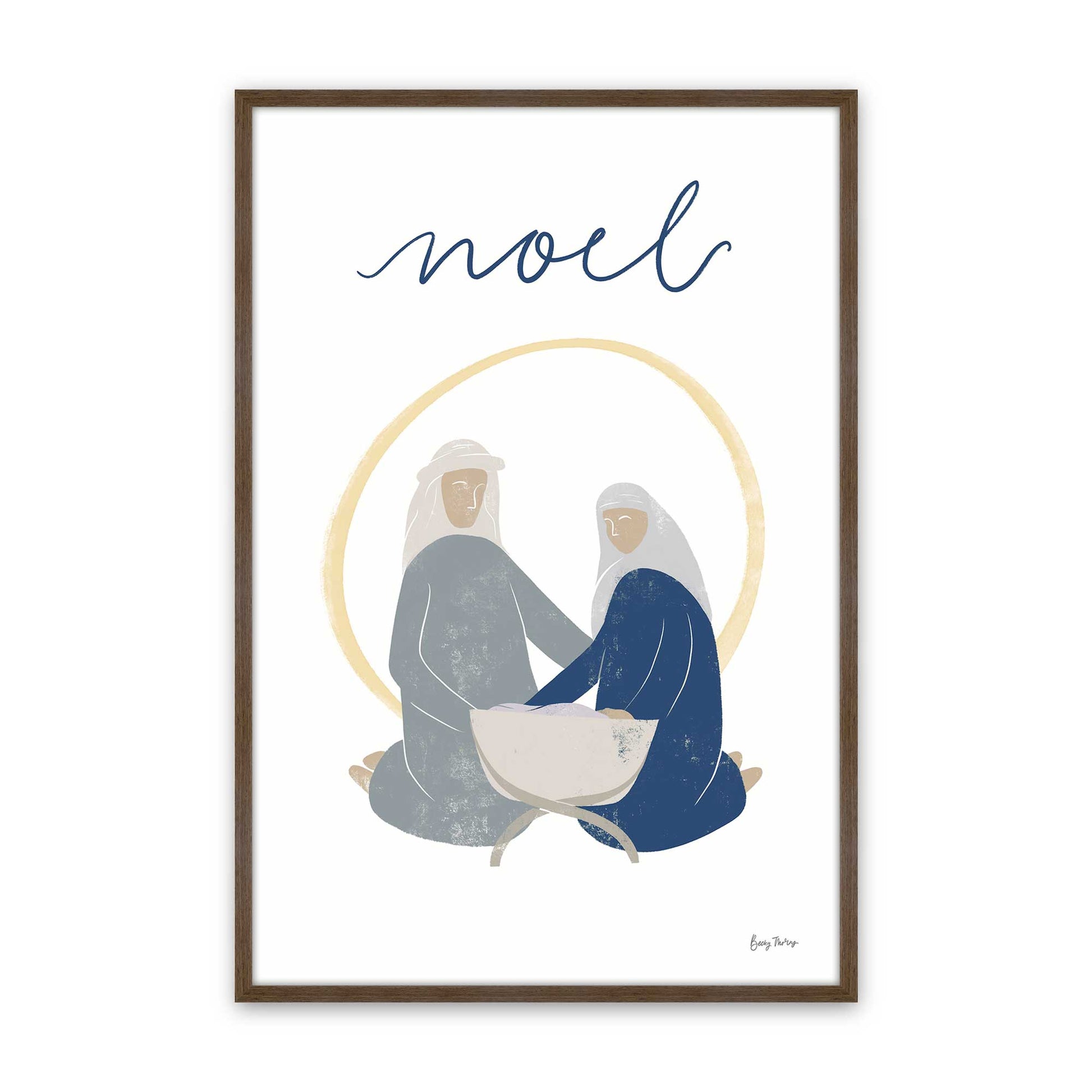 [Color:Walnut], Picture of art in a Walnut frame