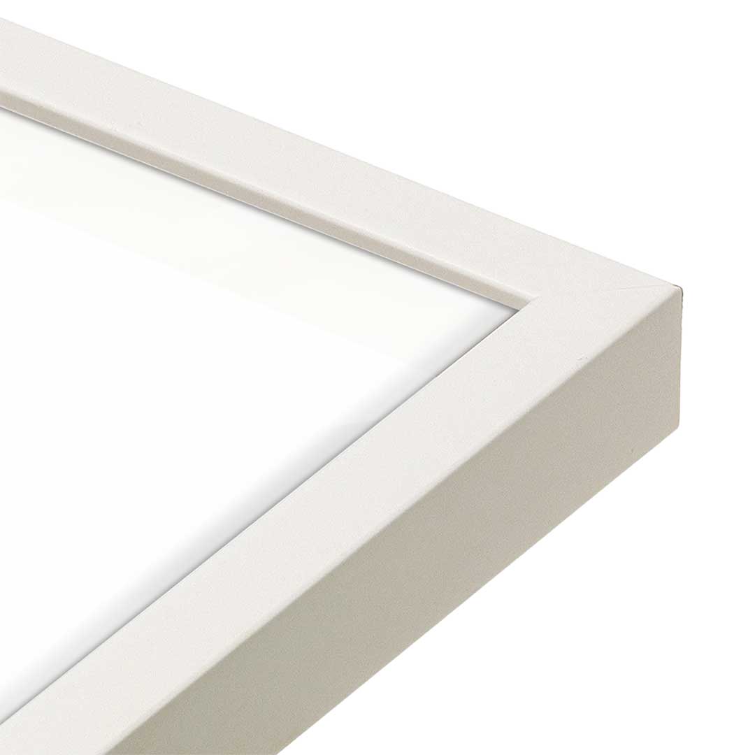 [Color:Opaque White], Picture of art in a Opaque White frame at an angle