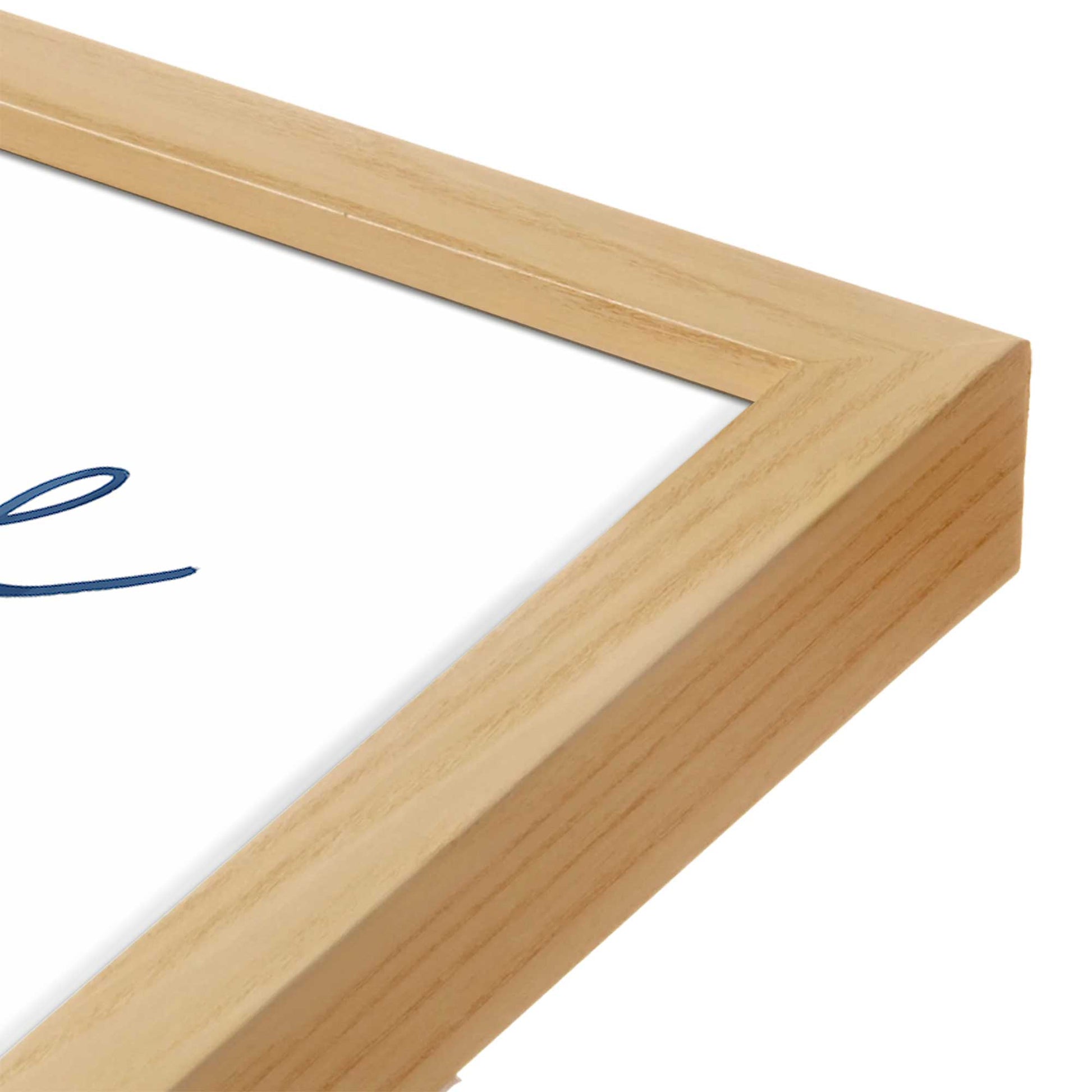 [Color:American Maple], Picture of art in a American Maple frame at an angle