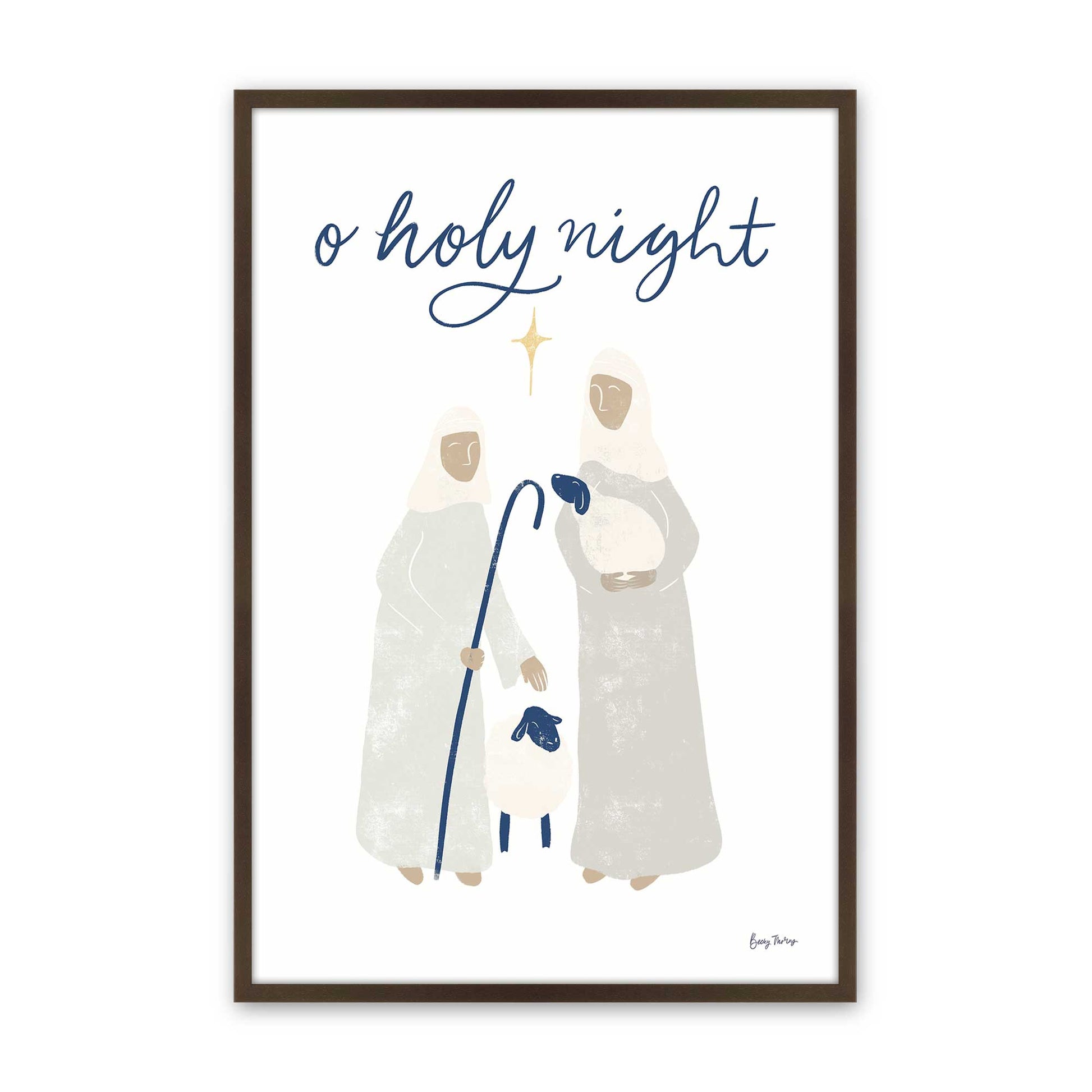 [Color:Belvinder Brown], Picture of art in a Belvinder Brown frame