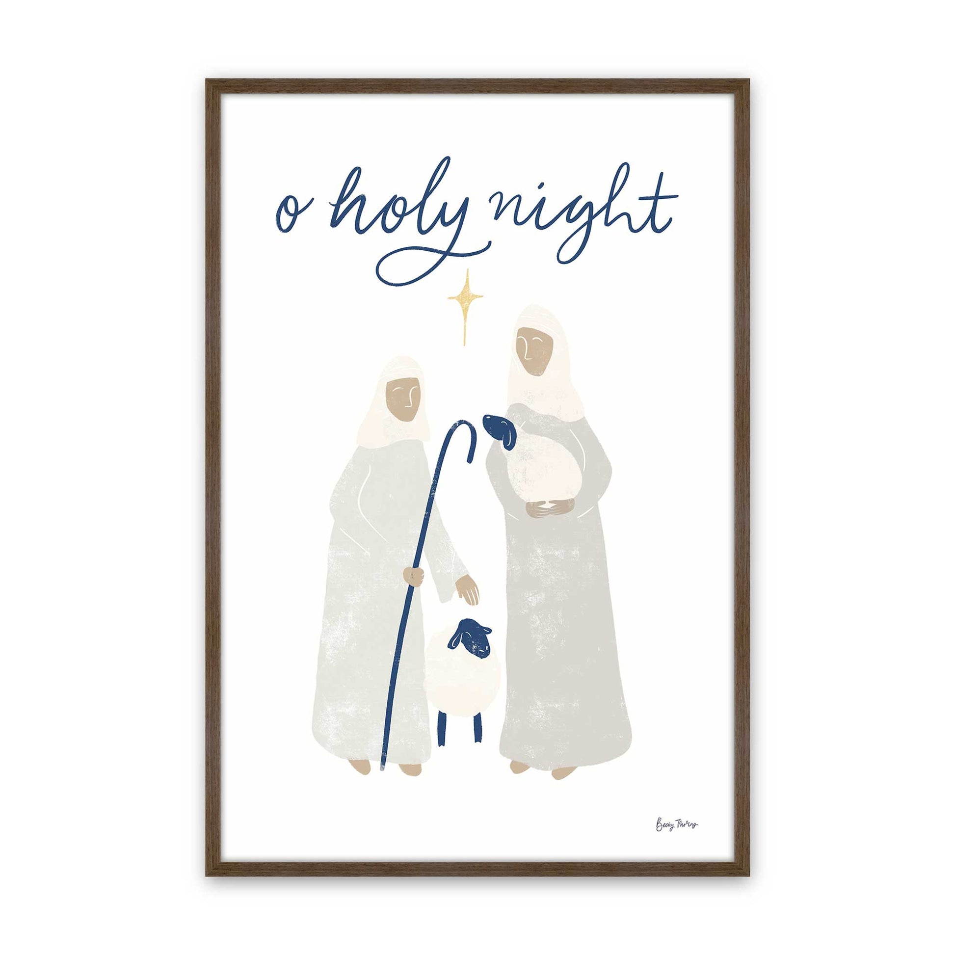 [Color:Walnut], Picture of art in a Walnut frame