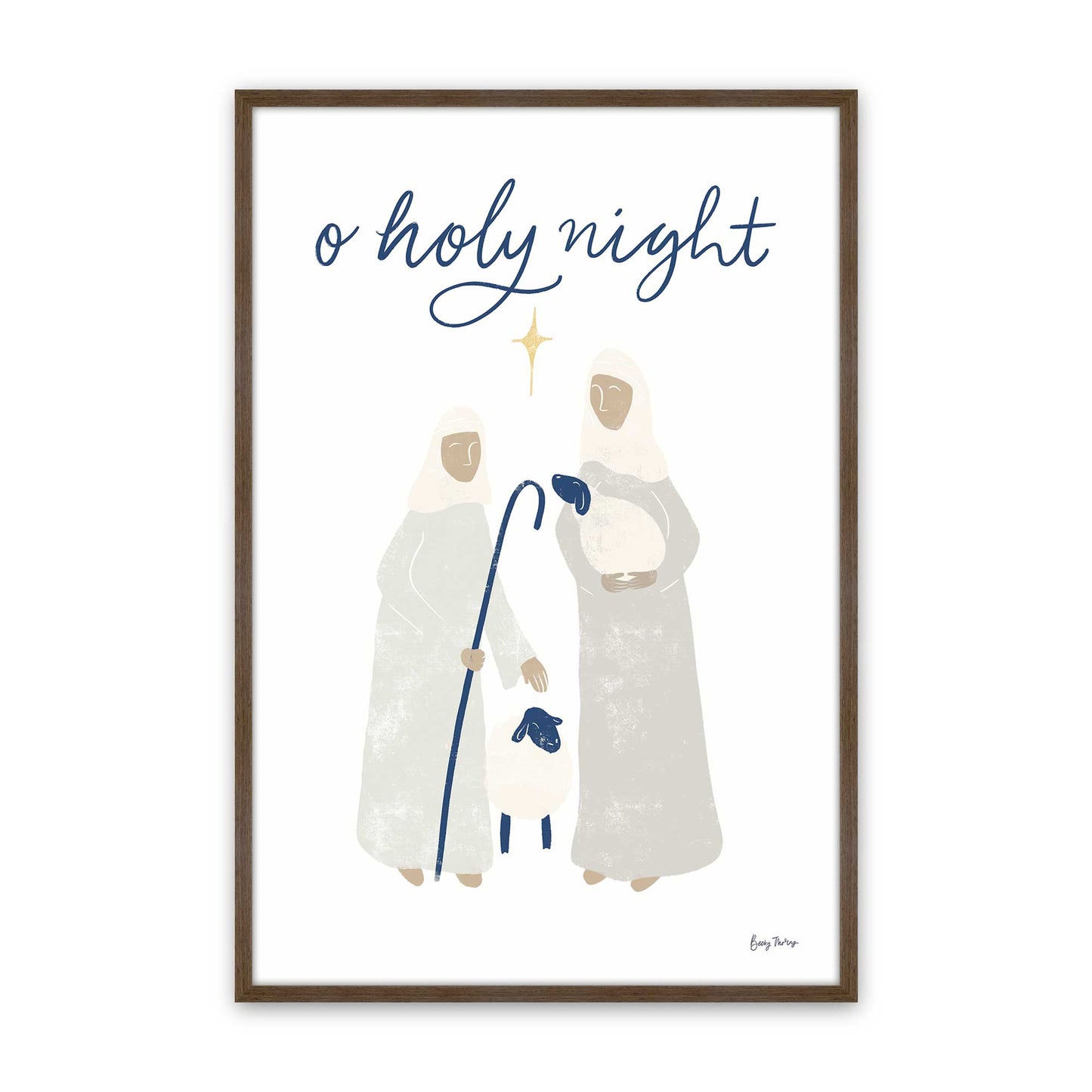 [Color:Walnut], Picture of art in a Walnut frame