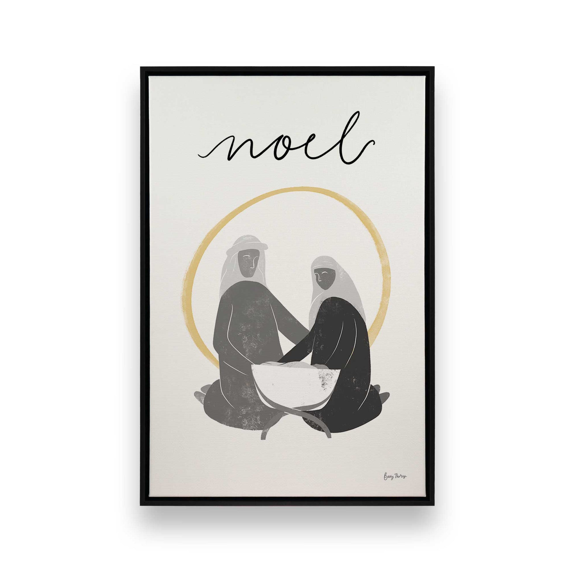[Color:Satin Black], Picture of art in a Satin Black frame