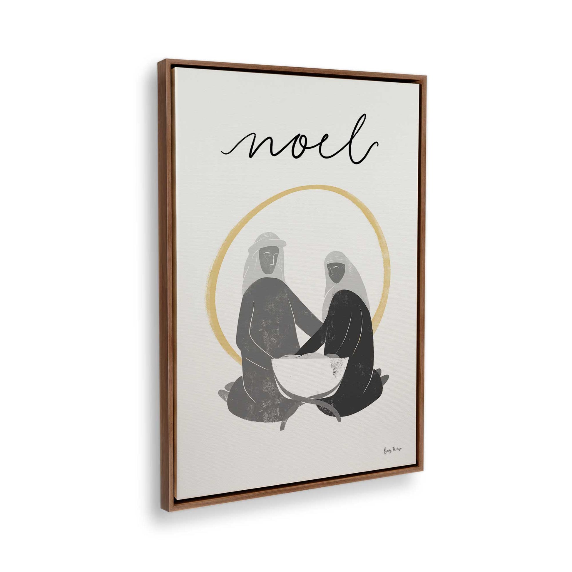 [Color:Walnut], Picture of the corner of the art