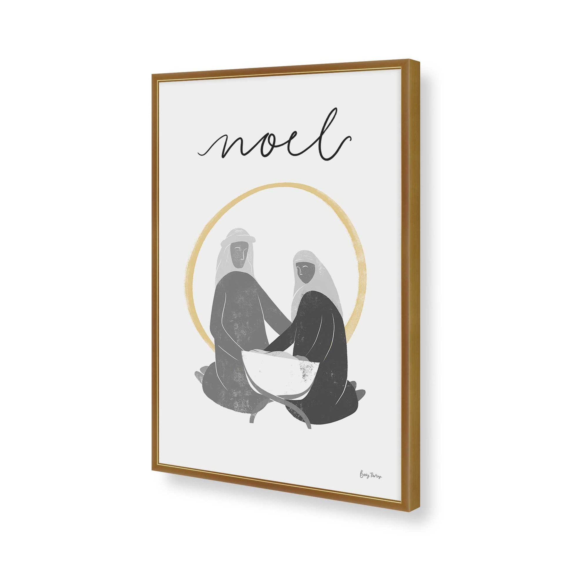 [Color:Polished Gold], Picture of art in a Polished Gold frame of the corner