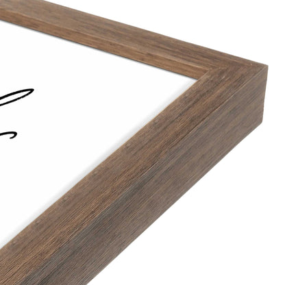 [Color:Walnut], Picture of art in a Walnut frame at an angle