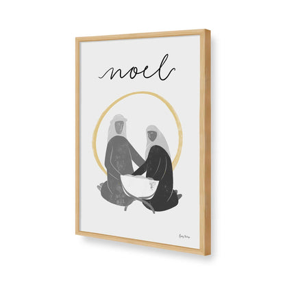 [Color:American Maple], Picture of art in a American Maple frame of the corner