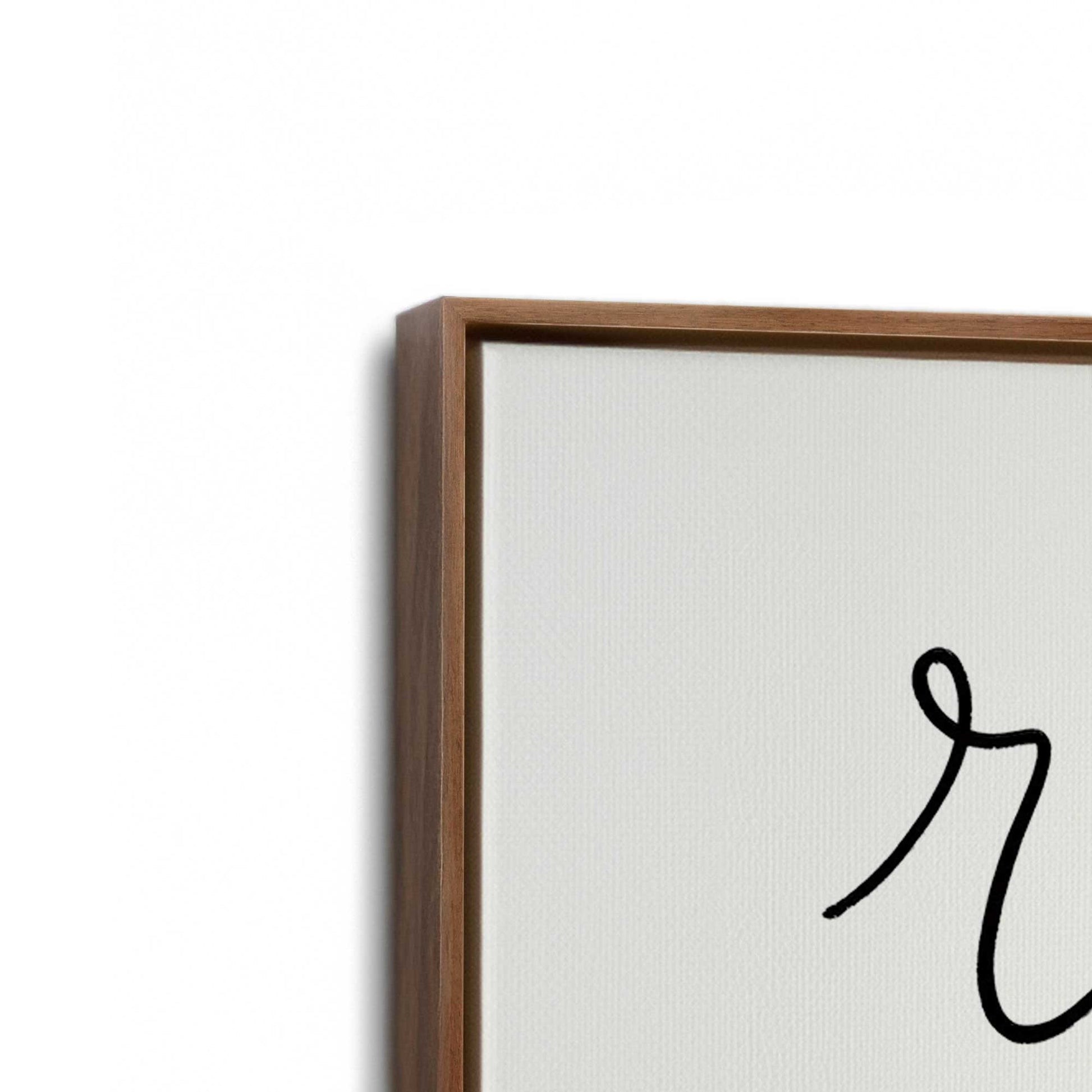 [Color:Walnut], Picture of art in a Walnut frame at an angle