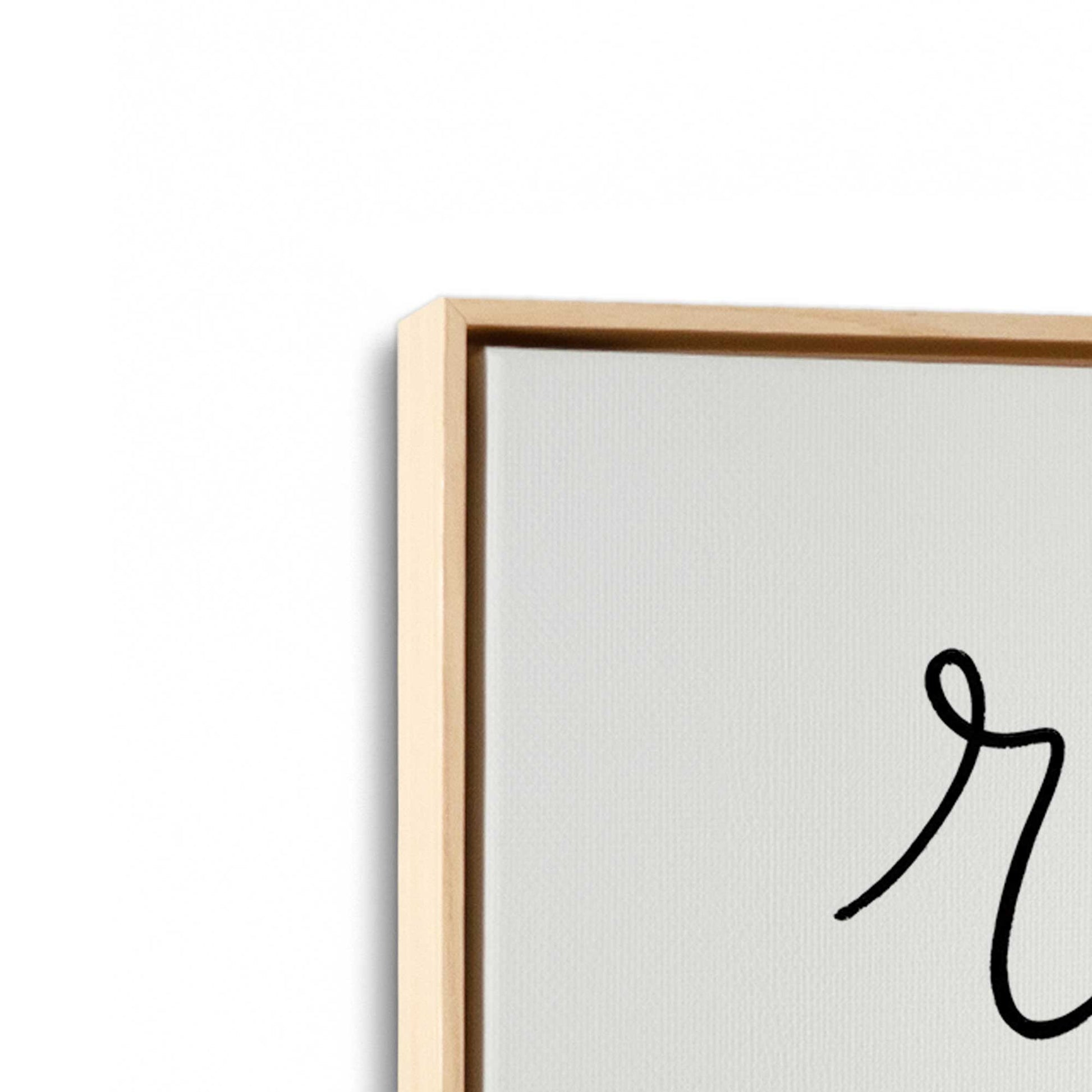 [Color:American Maple], Picture of art in a American Maple frame at an angle