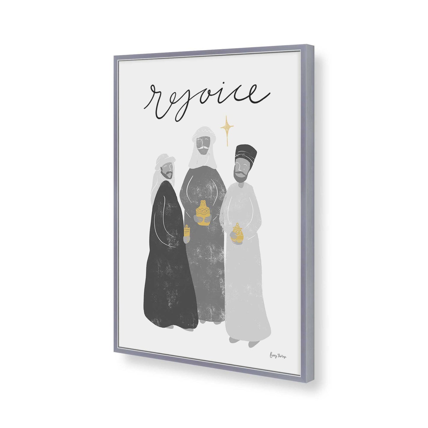 [Color:Polished Chrome], Picture of art in a Polished Chrome frame of the corner