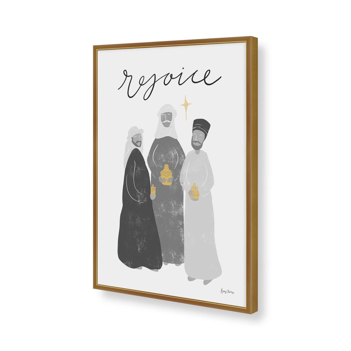 [Color:Polished Gold], Picture of art in a Polished Gold frame of the corner