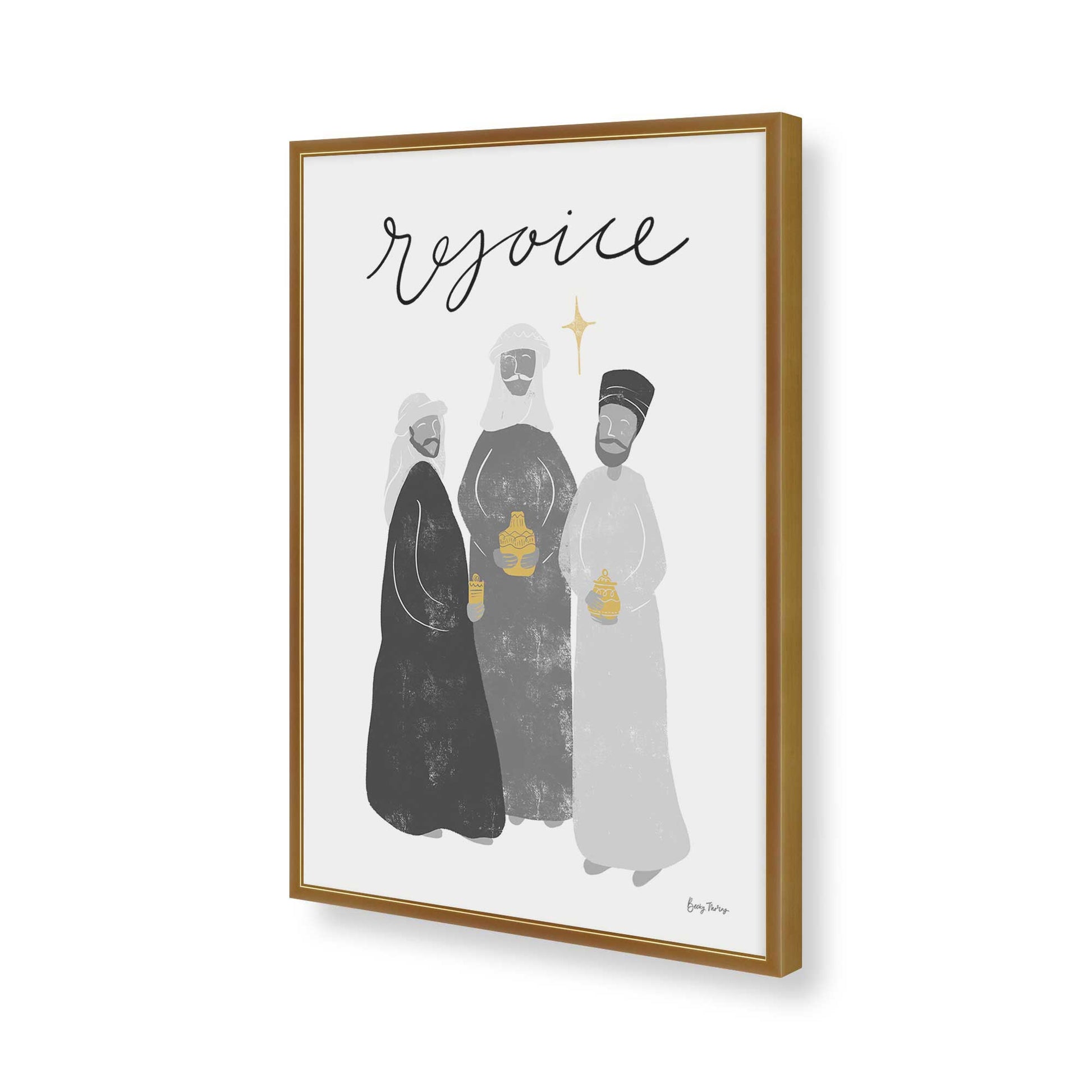 [Color:Polished Gold], Picture of art in a Polished Gold frame of the corner