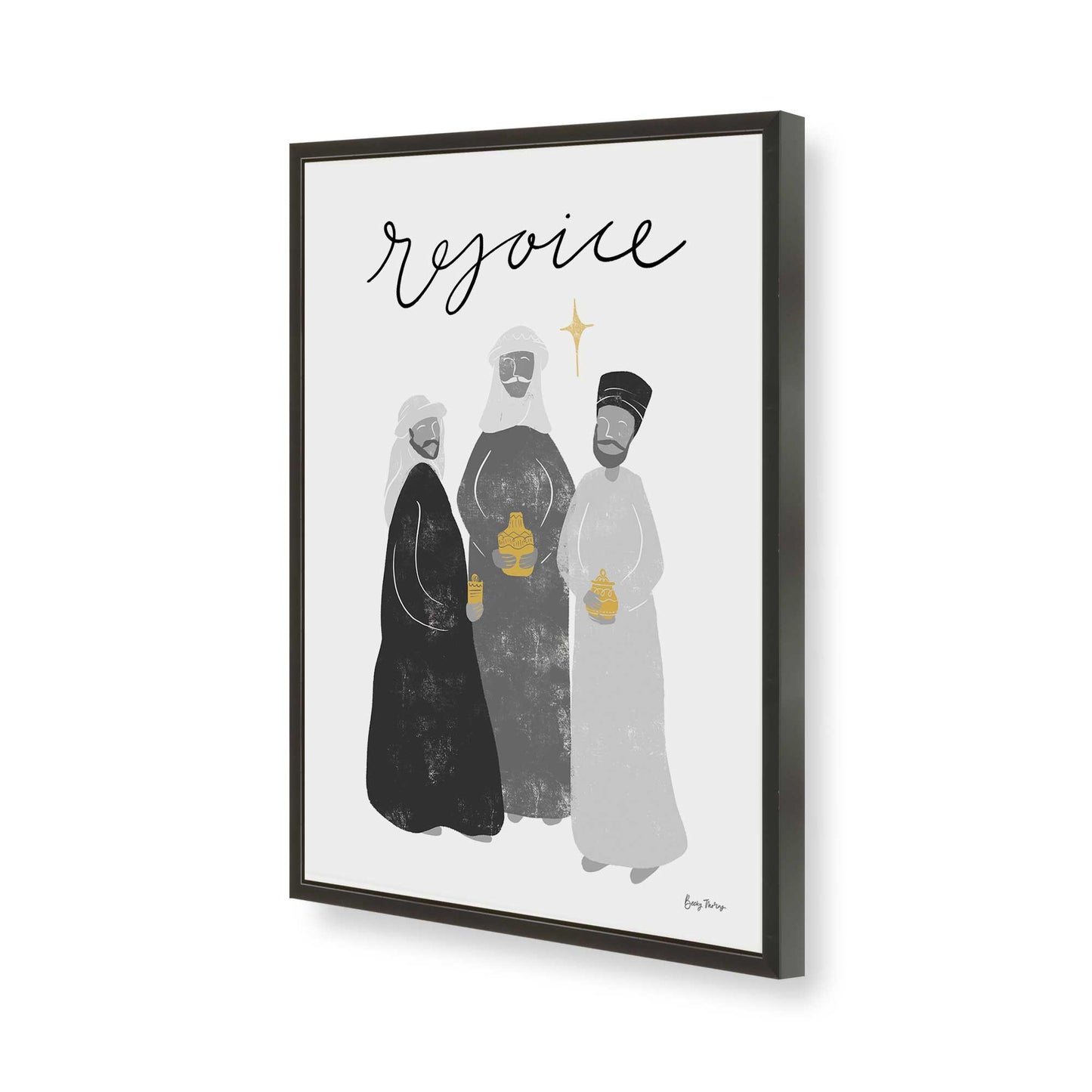 [Color:Satin Black], Picture of art in a Satin Black frame of the corner